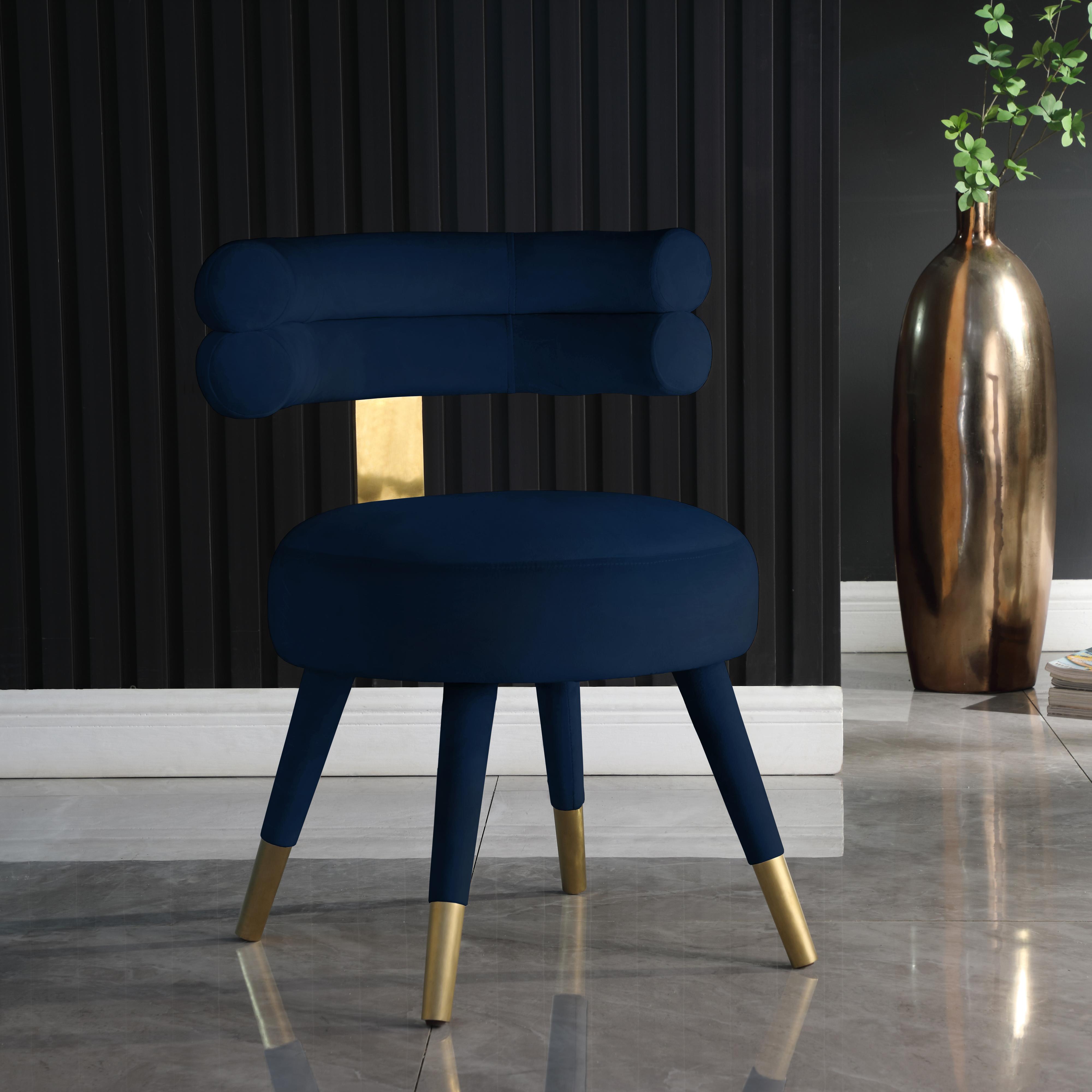 Meridian Fitzroy Navy Velvet Dining Chair