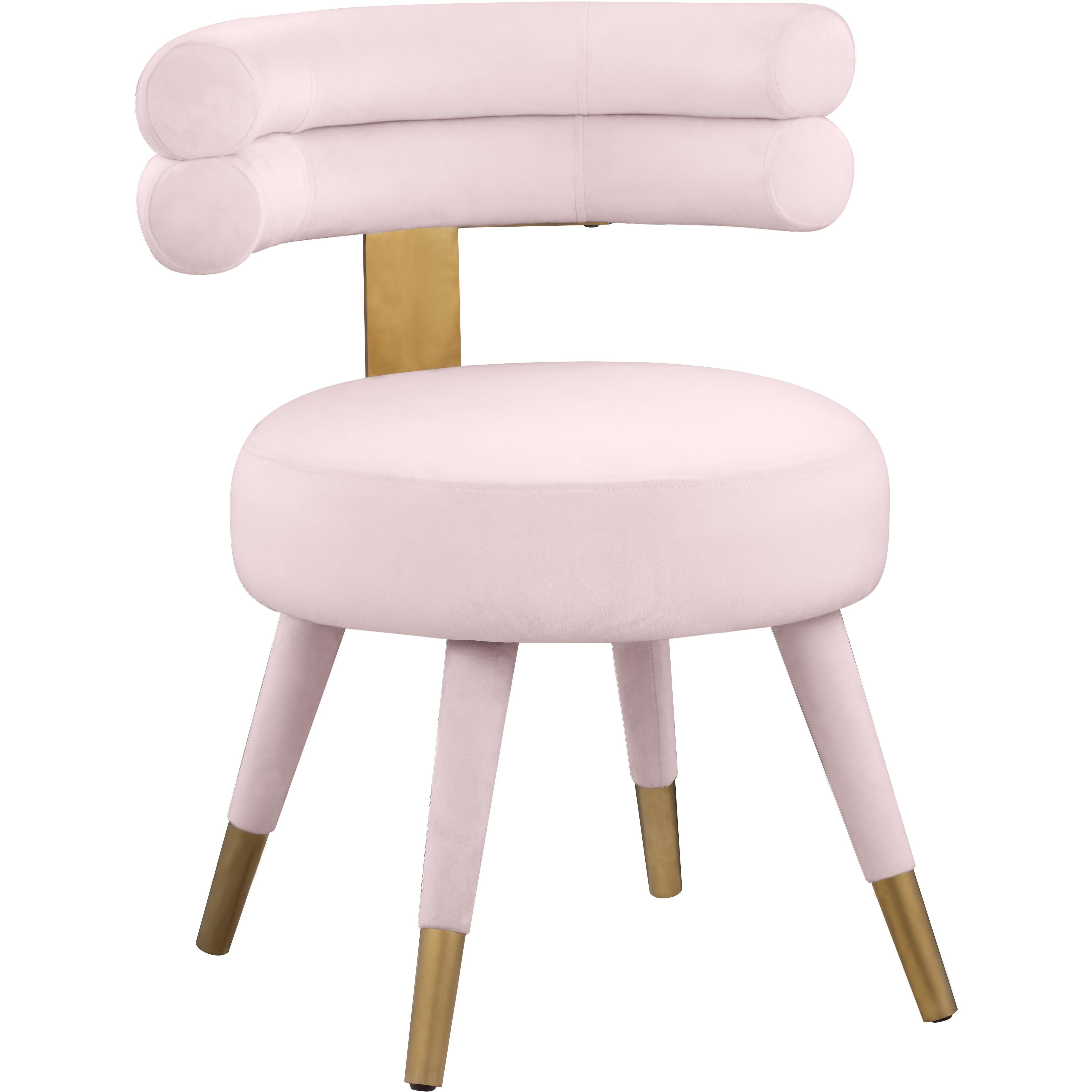 Meridian Fitzroy Pink Velvet Dining Chair