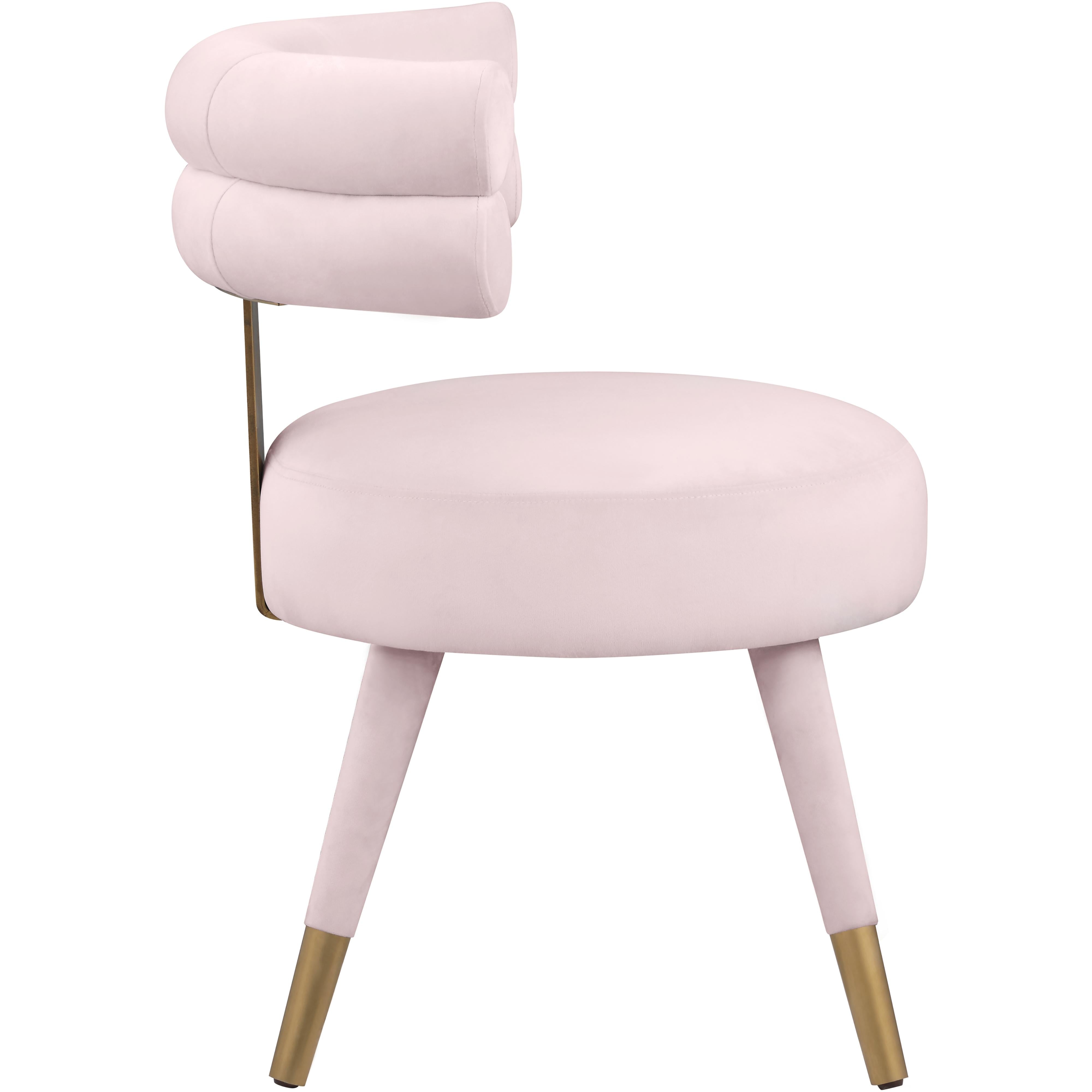 Meridian Fitzroy Pink Velvet Dining Chair