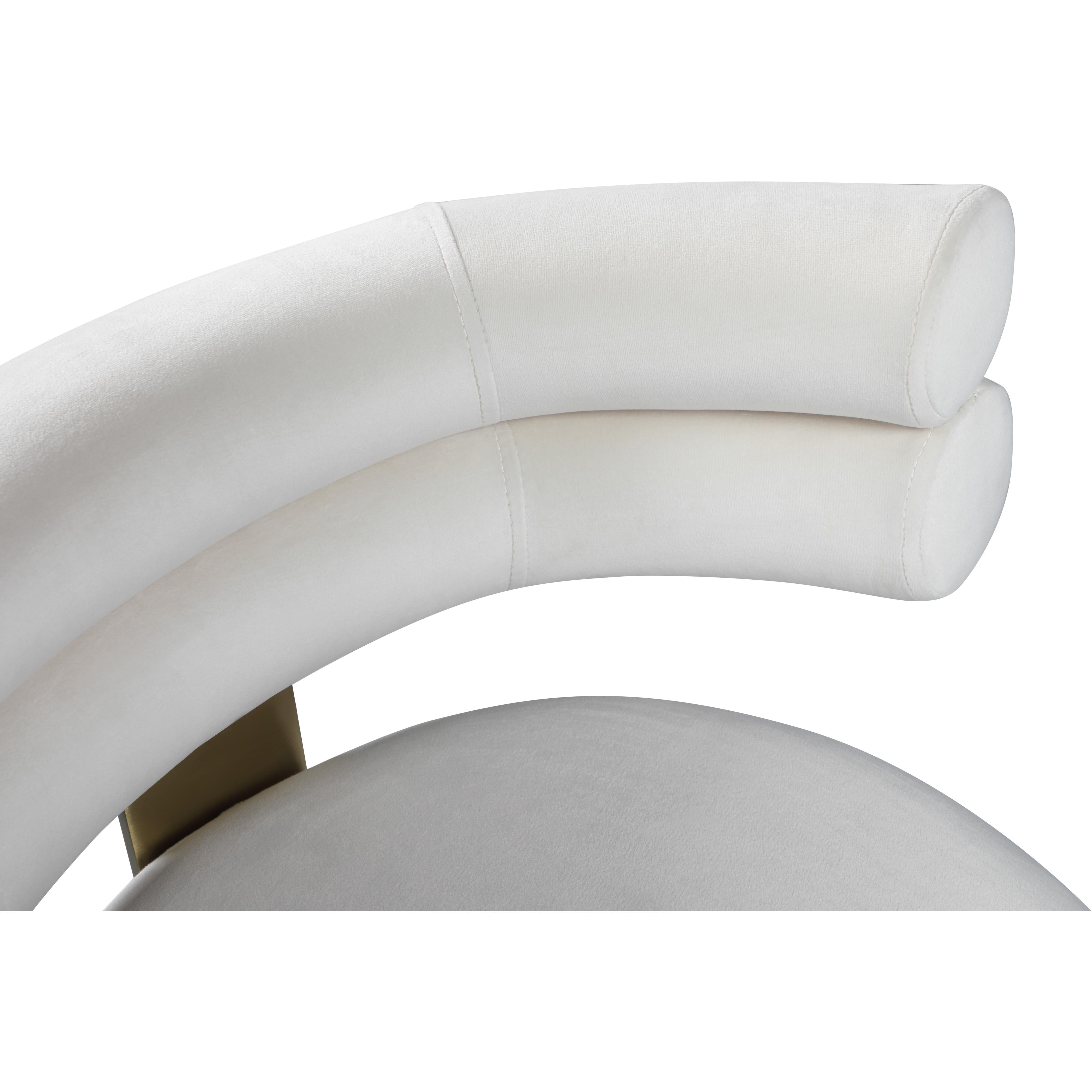 Meridian Fitzroy Cream Velvet Counter Stool