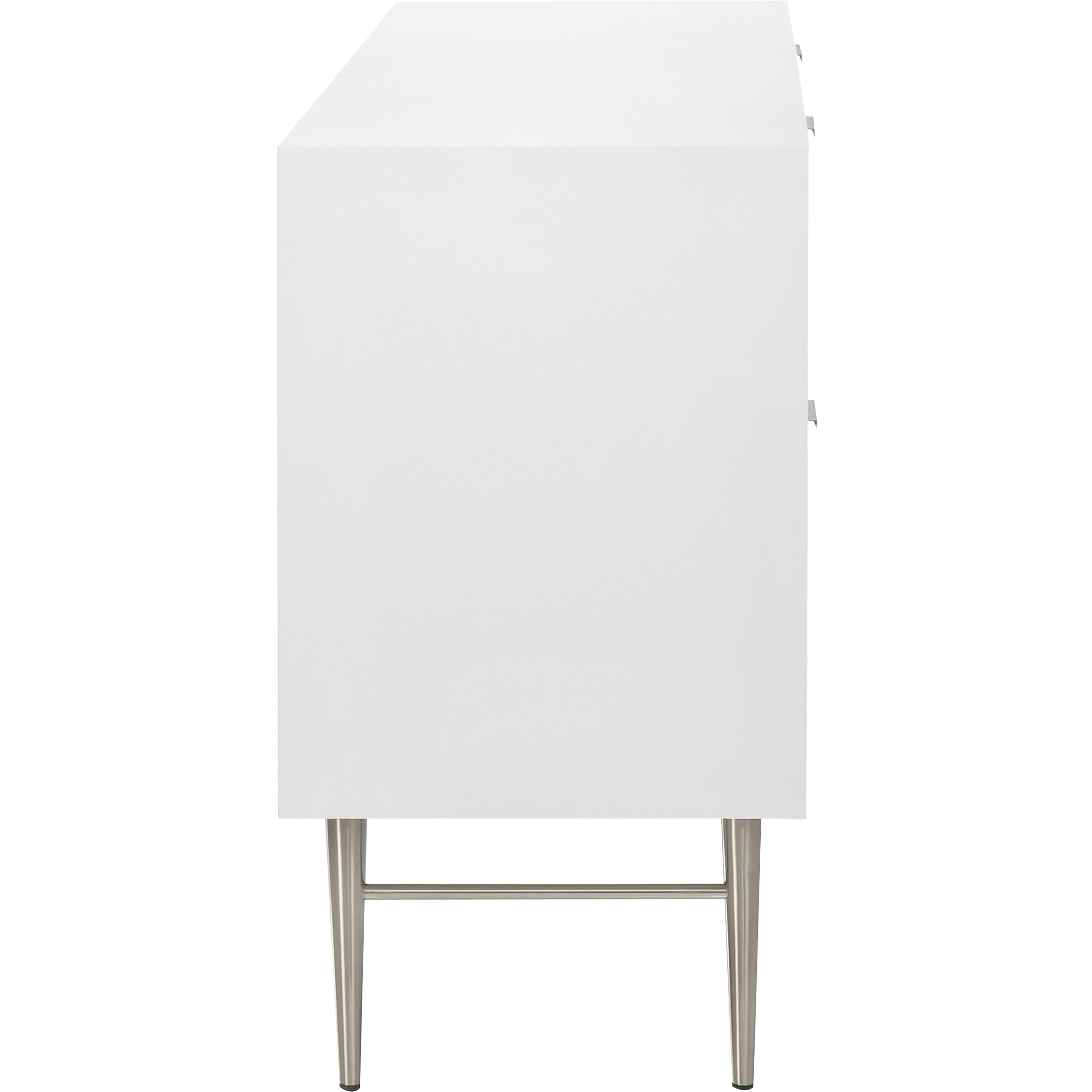 Meridian Modernist White Gloss Dresser