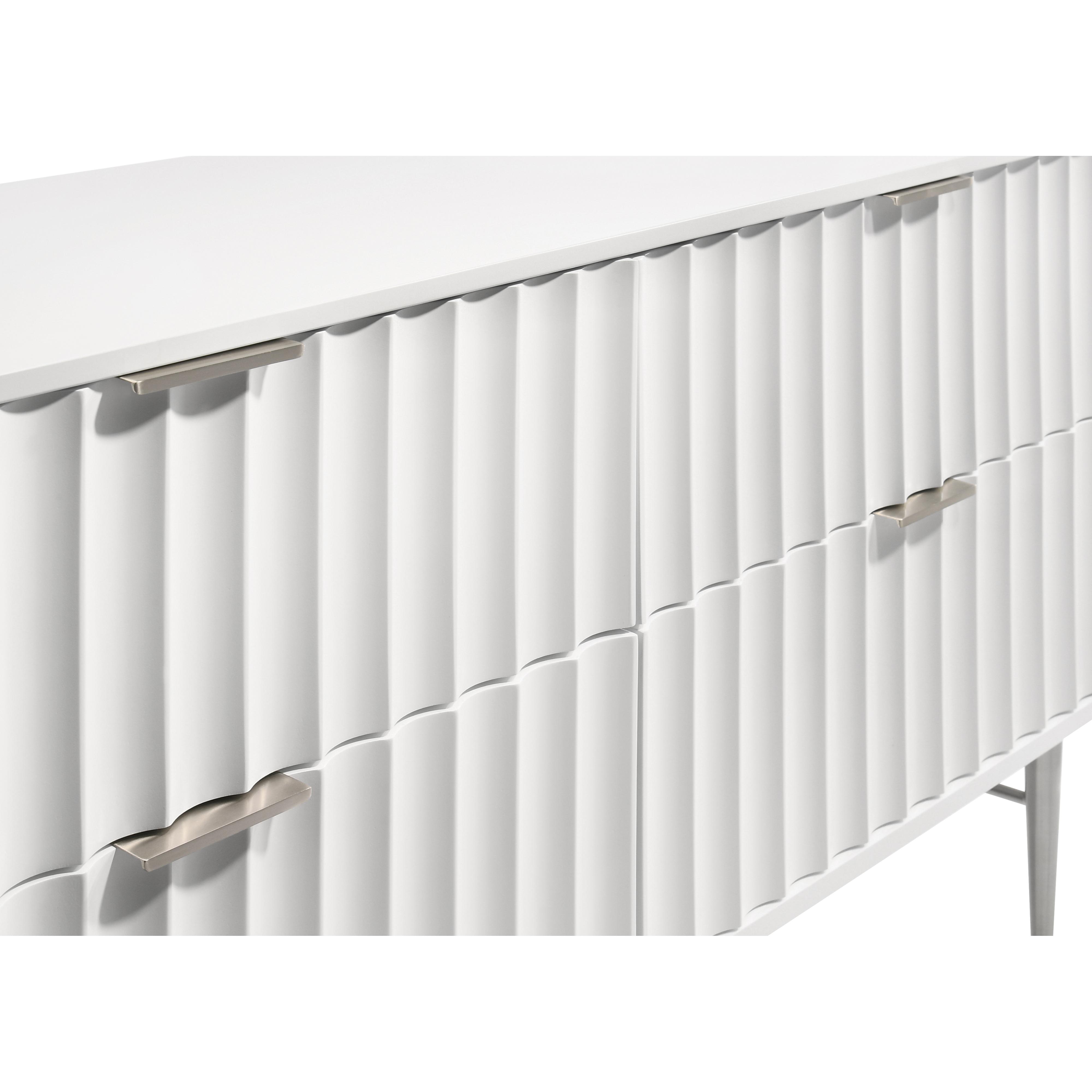 Meridian Modernist White Gloss Dresser