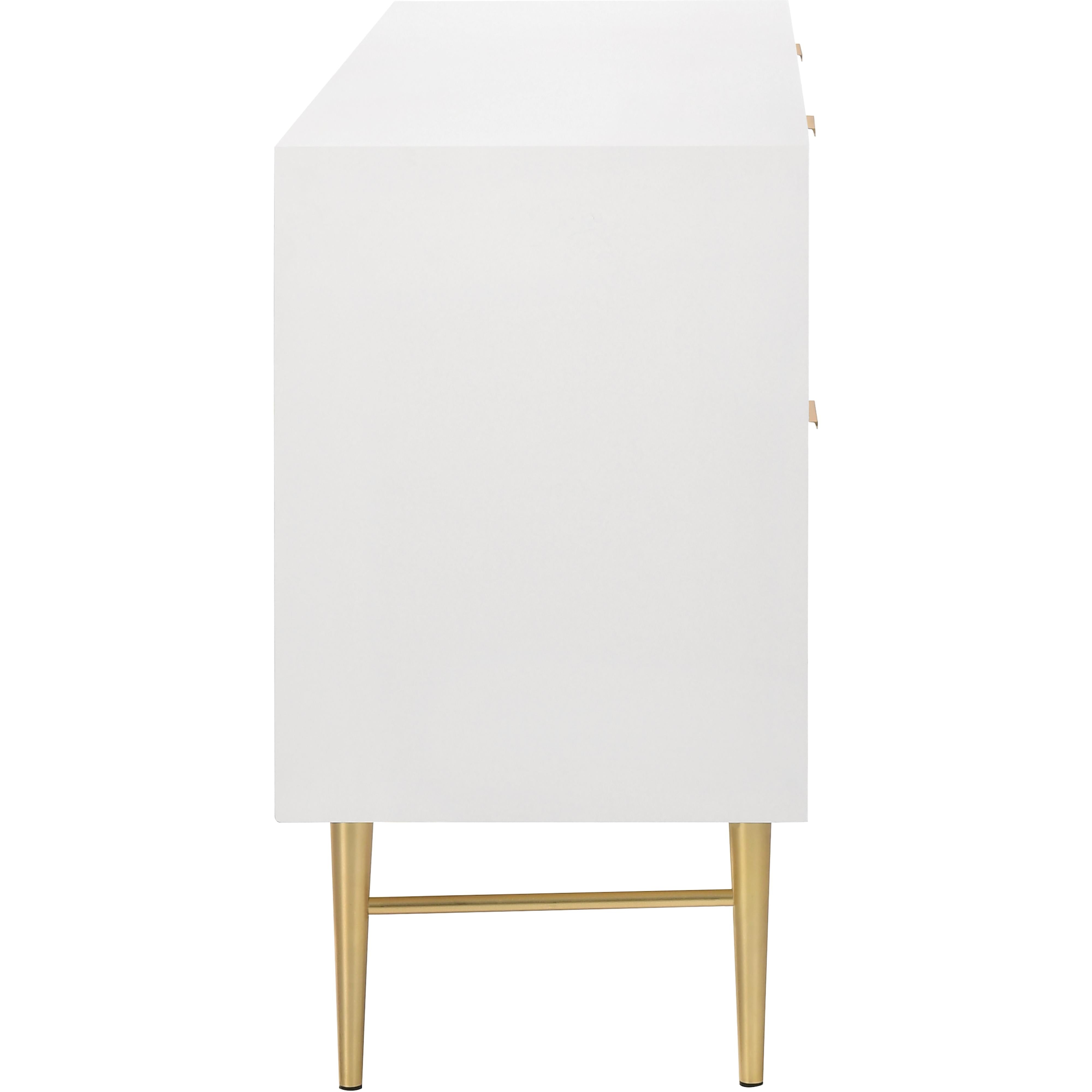 Meridian Modernist White Gloss Dresser