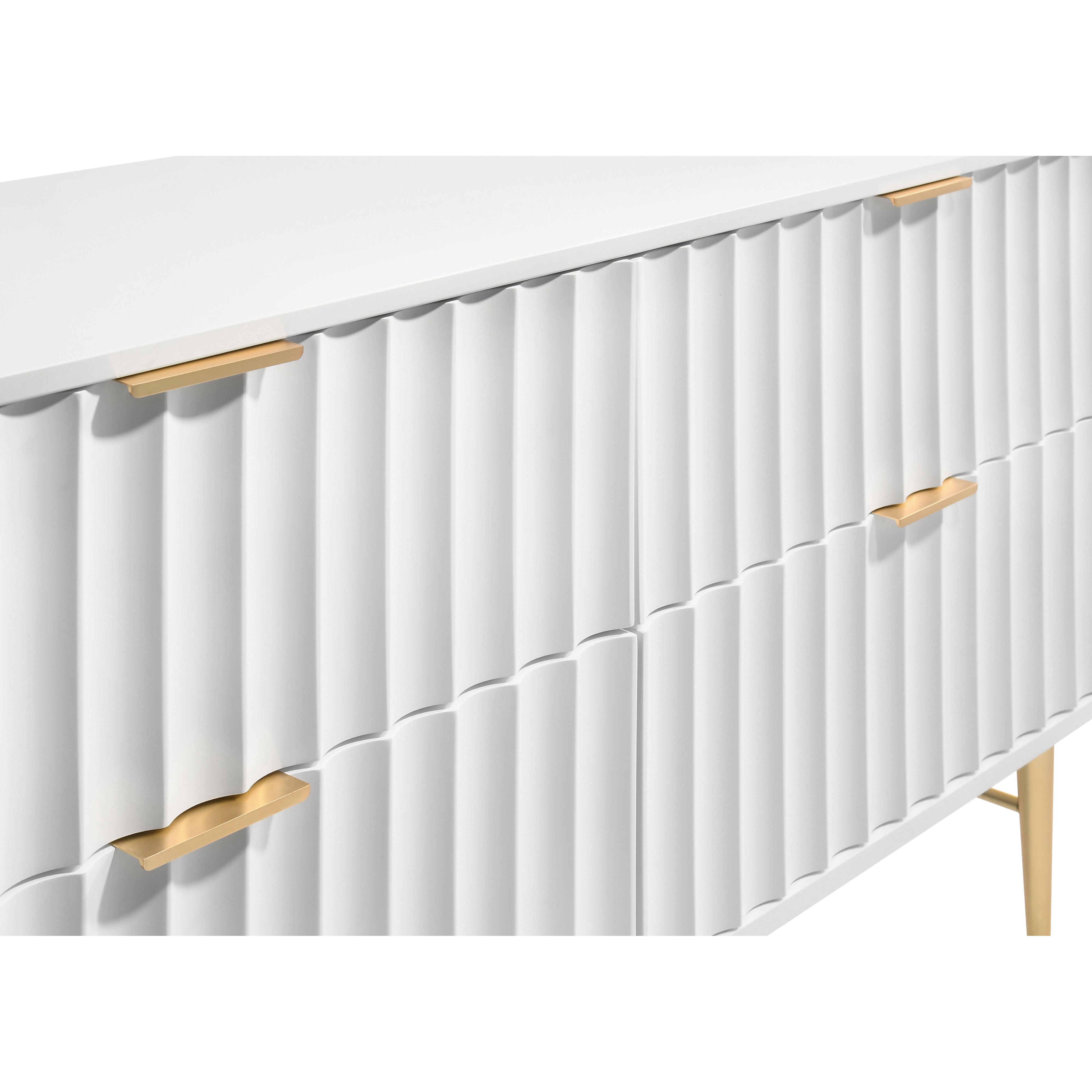 Meridian Modernist White Gloss Dresser