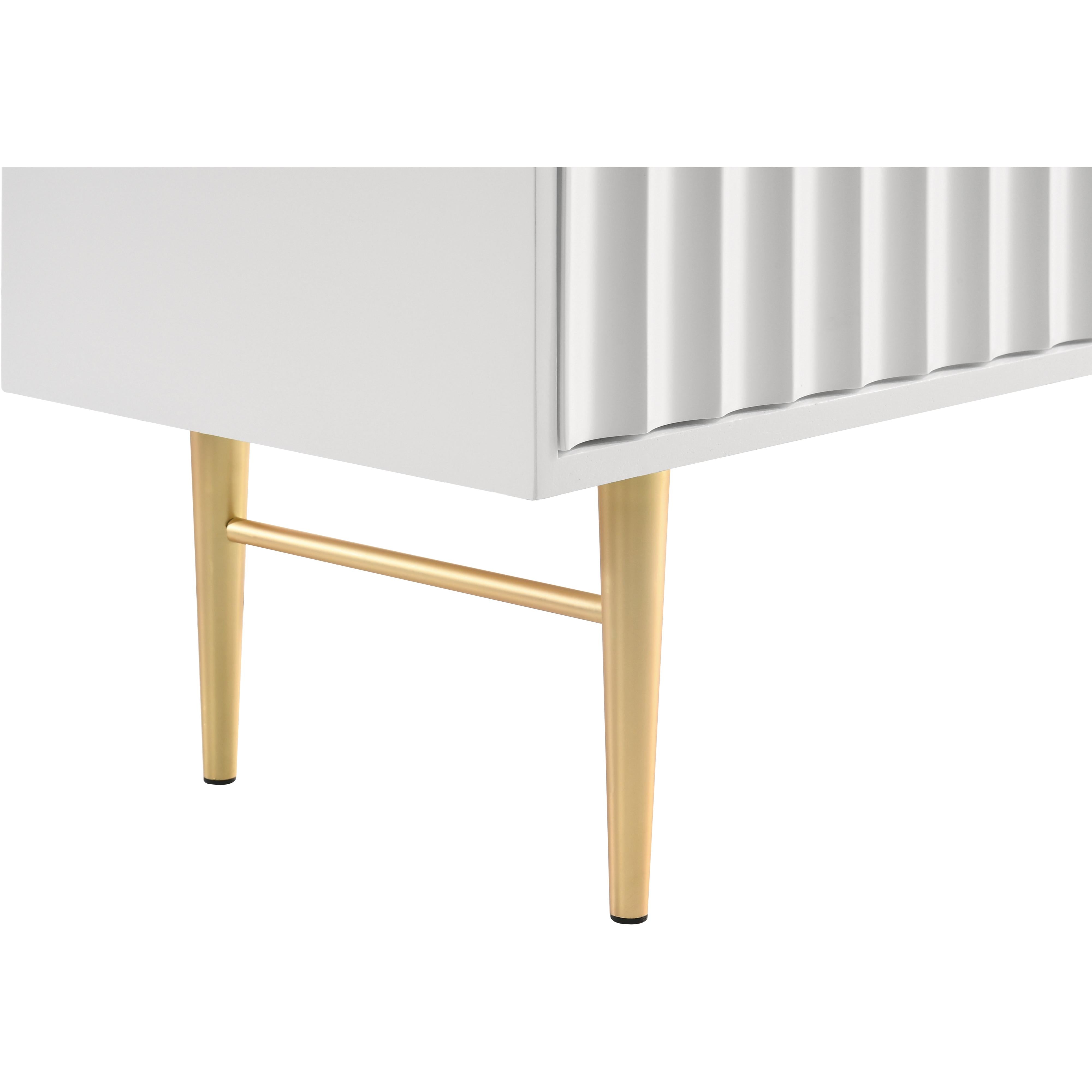 Meridian Modernist White Gloss Dresser