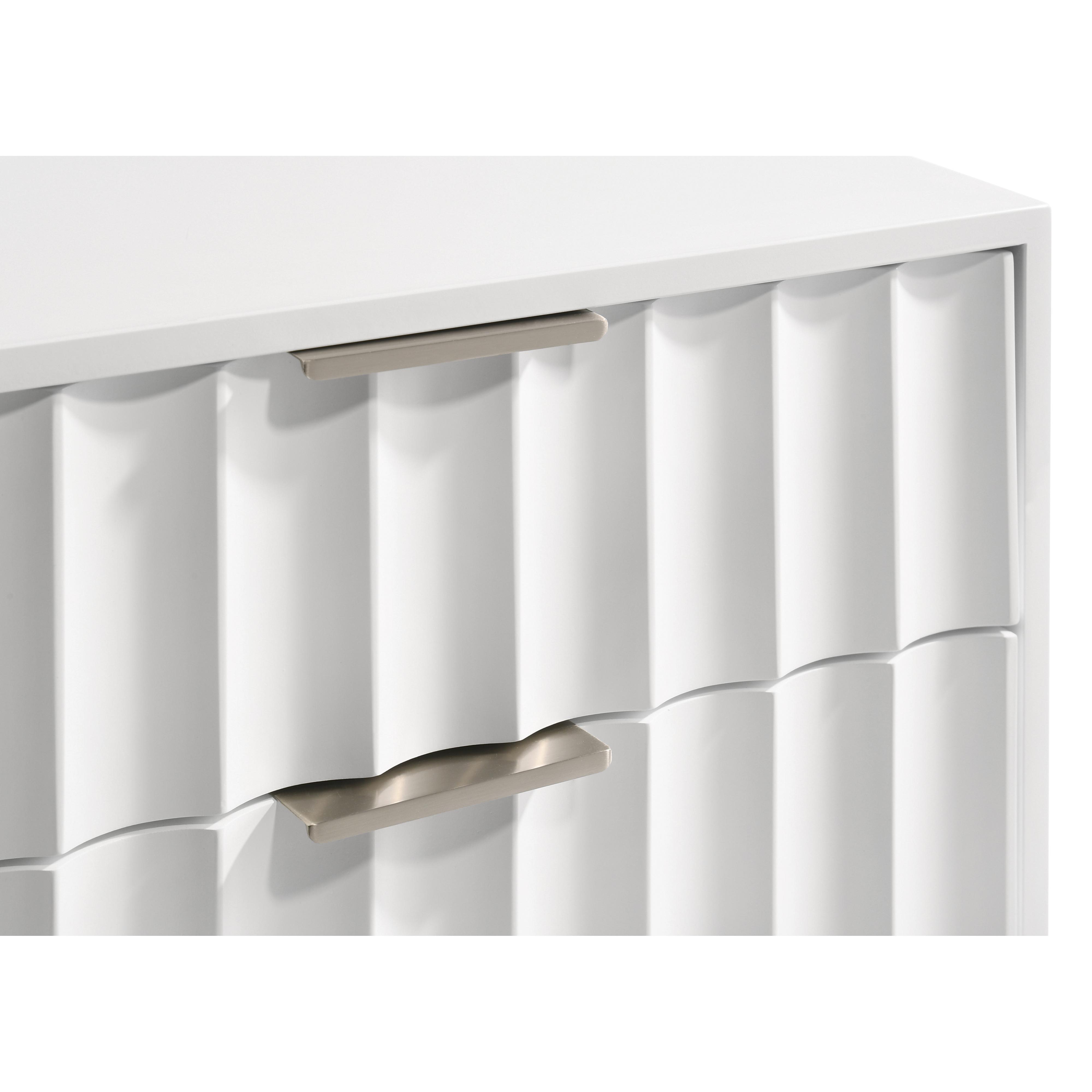 Meridian Modernist White Gloss Night Stand