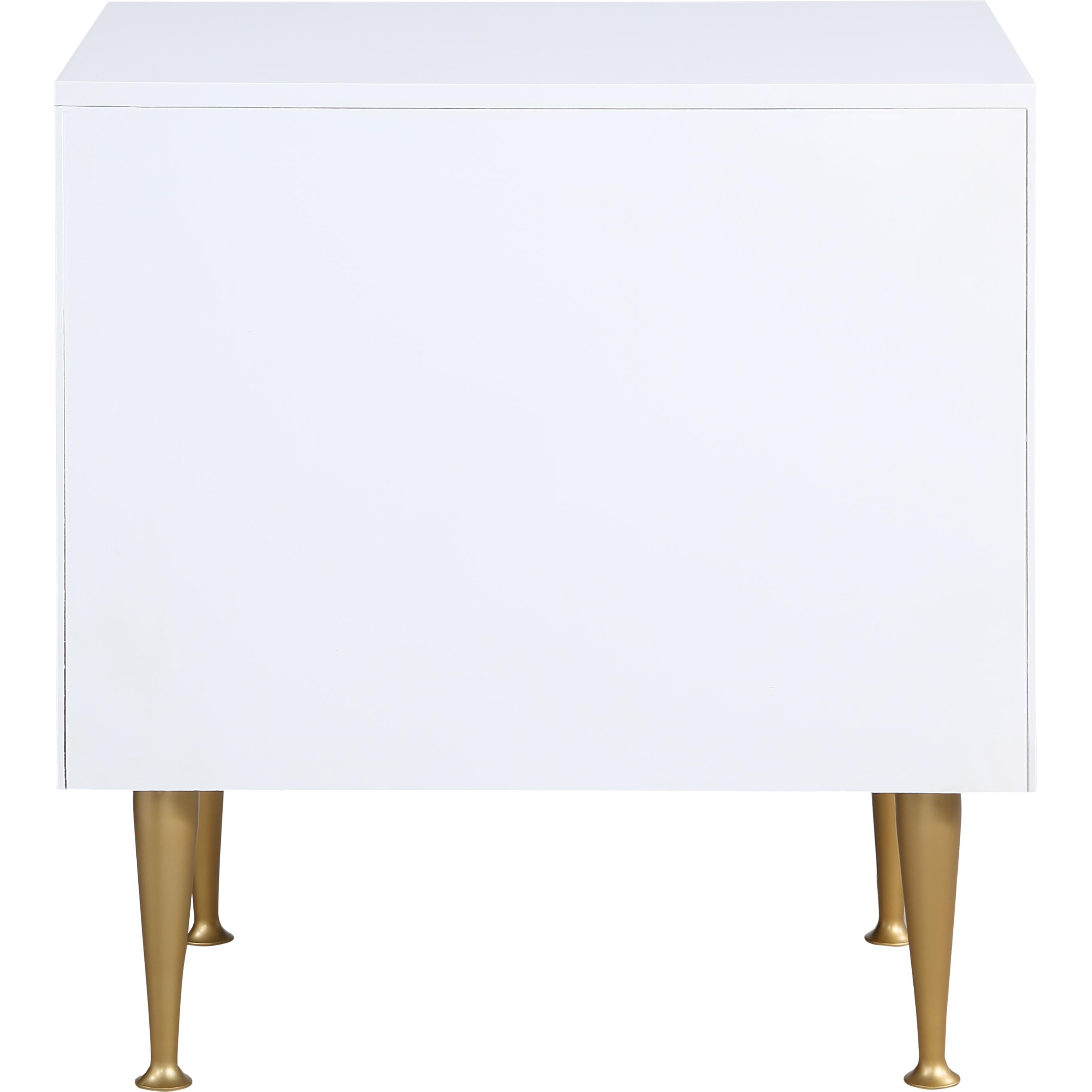Meridian Marisol White Night Stand