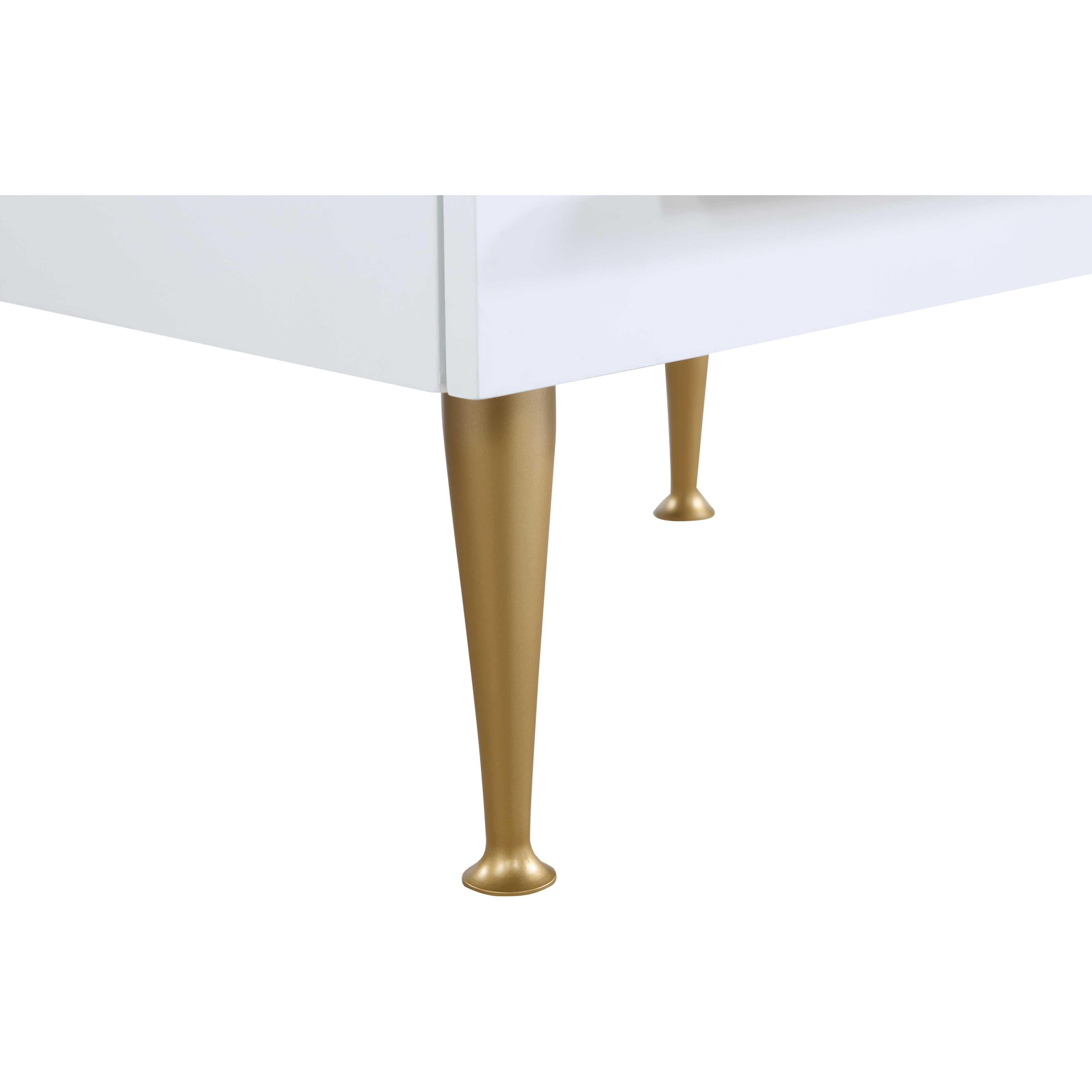 Meridian Marisol White Night Stand