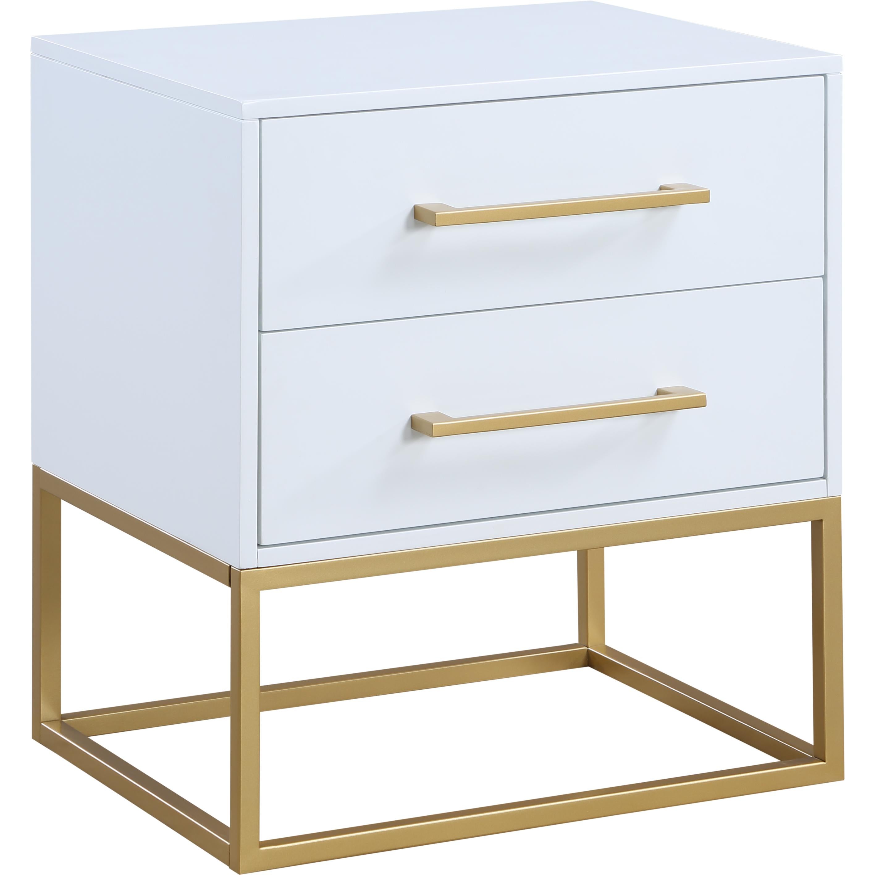 Meridian Maxine White Night Stand