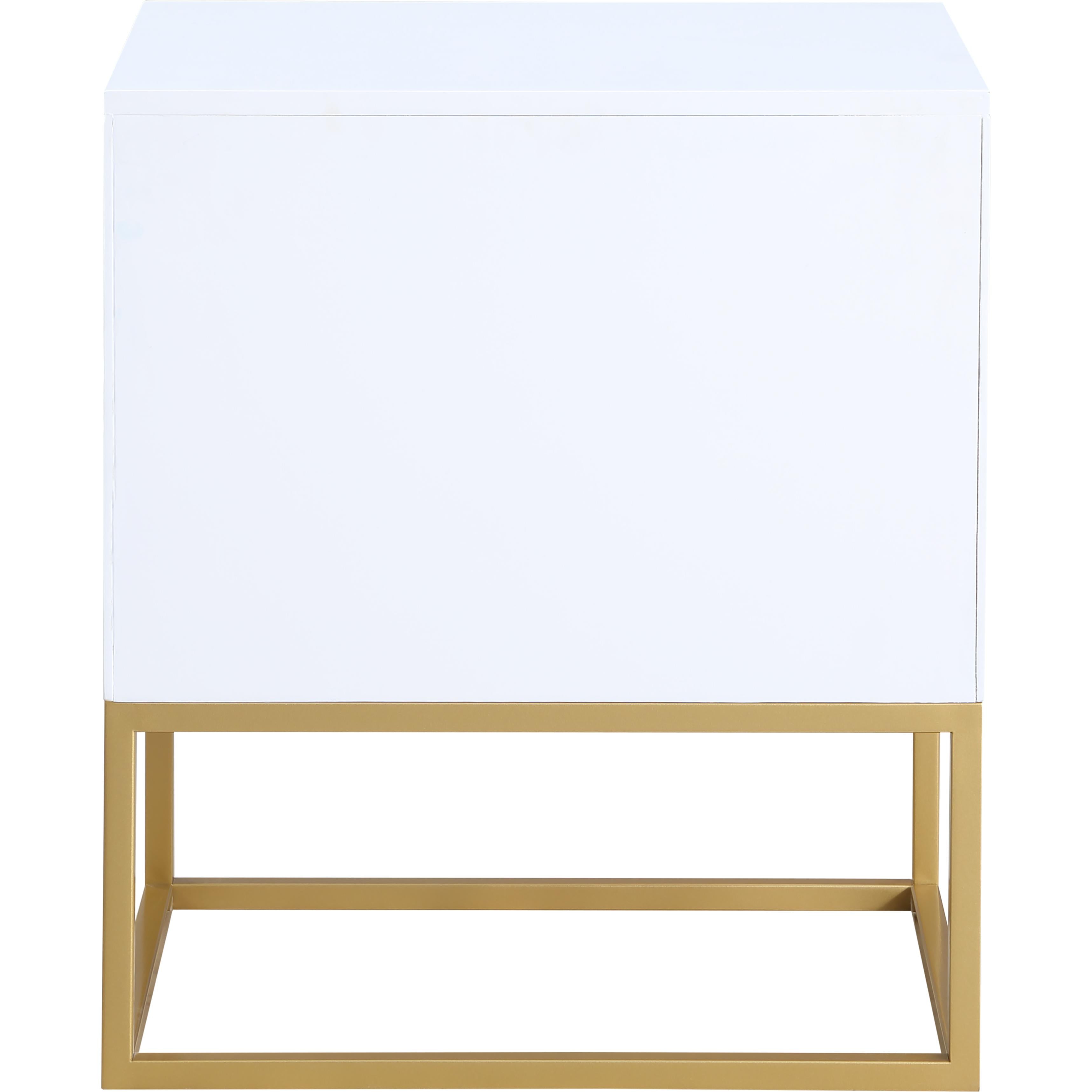 Meridian Maxine White Night Stand