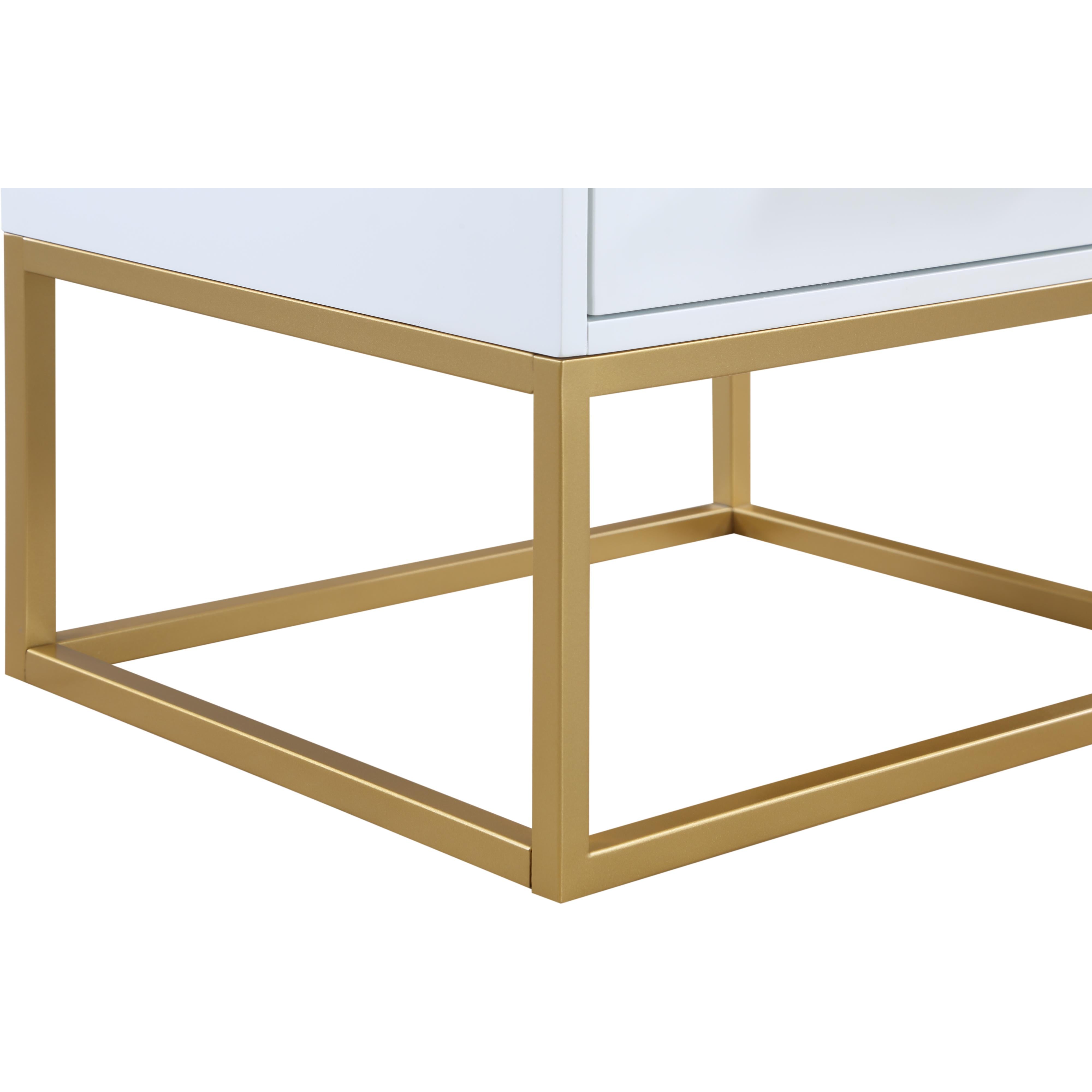 Meridian Maxine White Night Stand