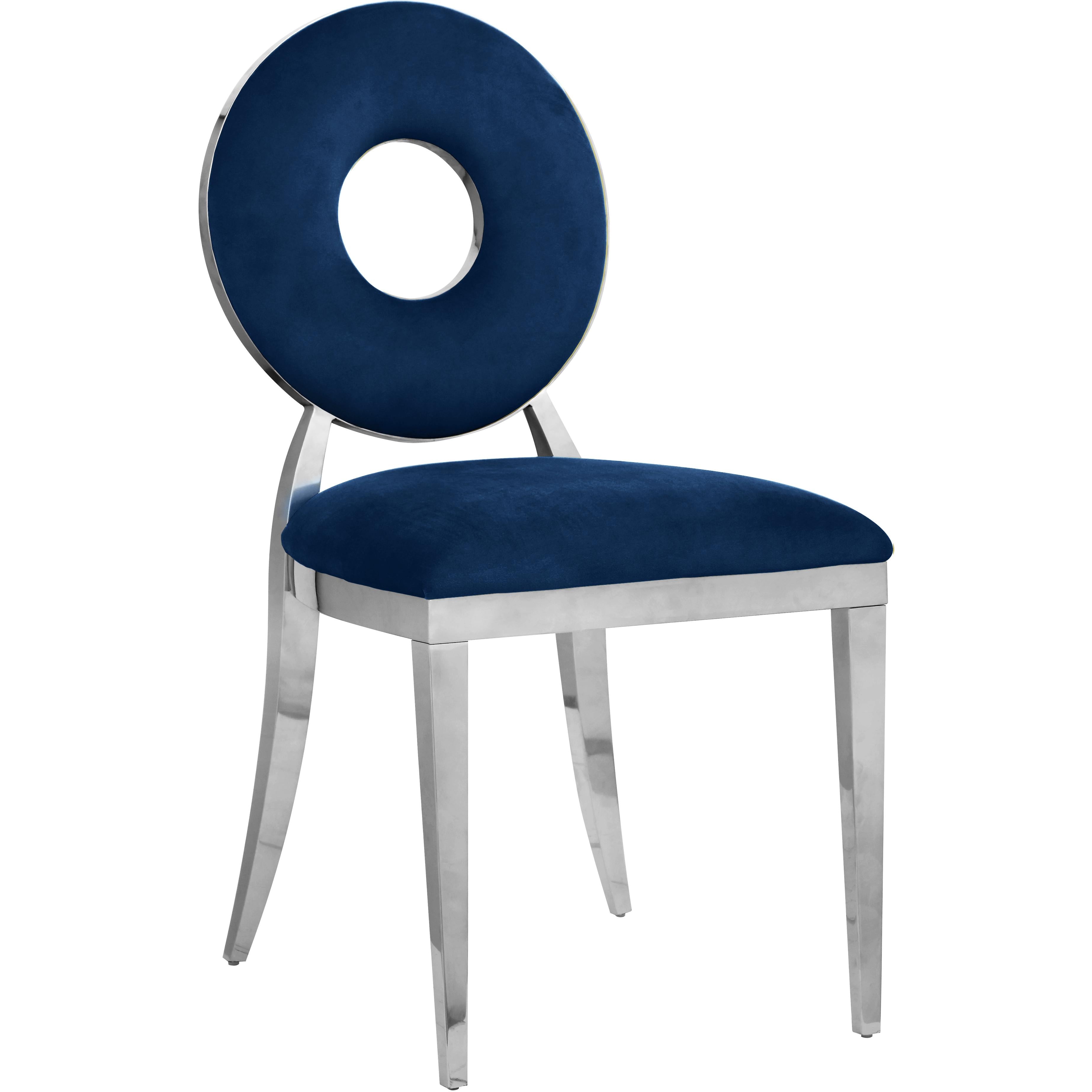 Meridian Carousel Navy Velvet Dining Chair
