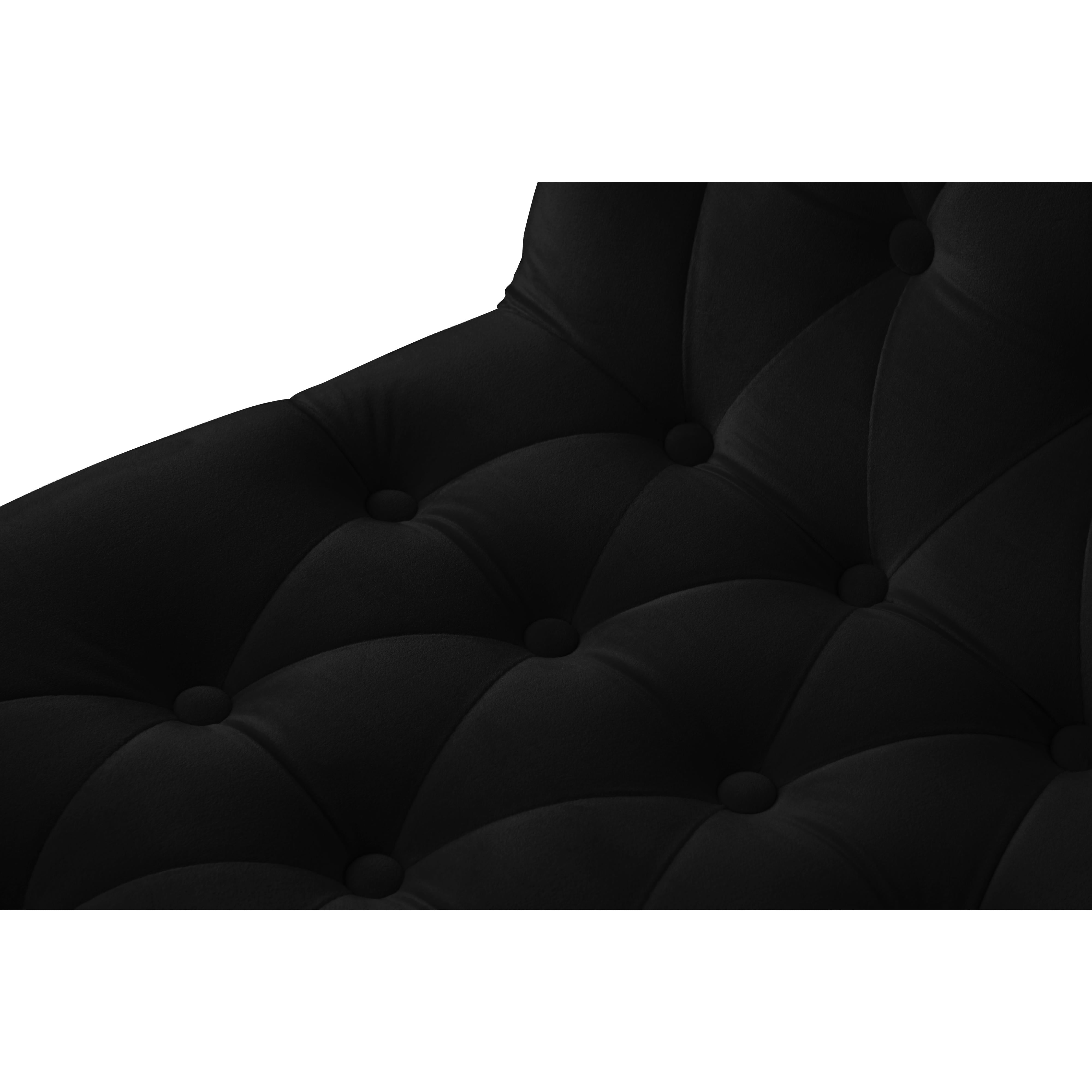 Meridian Curve Black Velvet Dining Chair