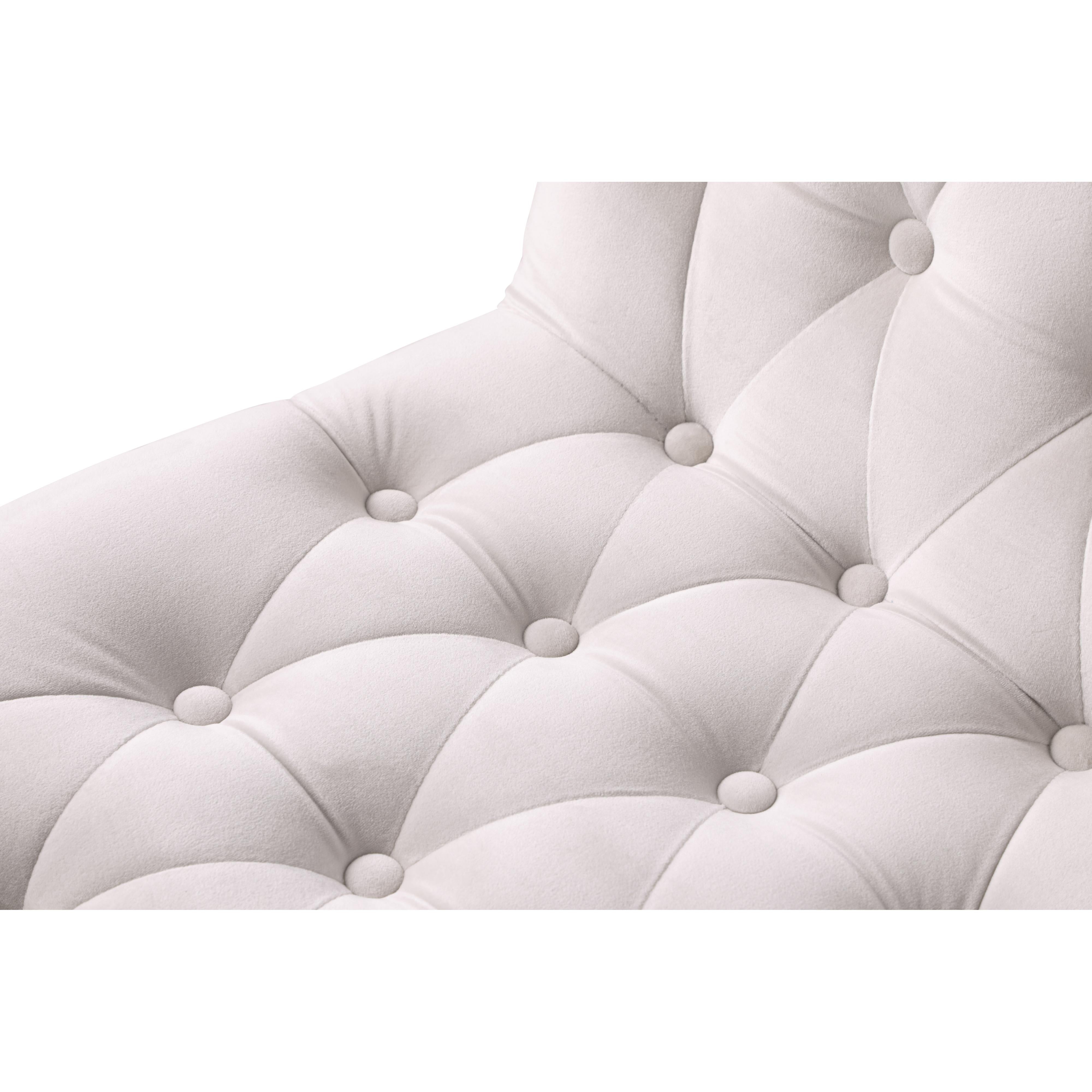 Meridian Curve Cream Velvet Dining Chair