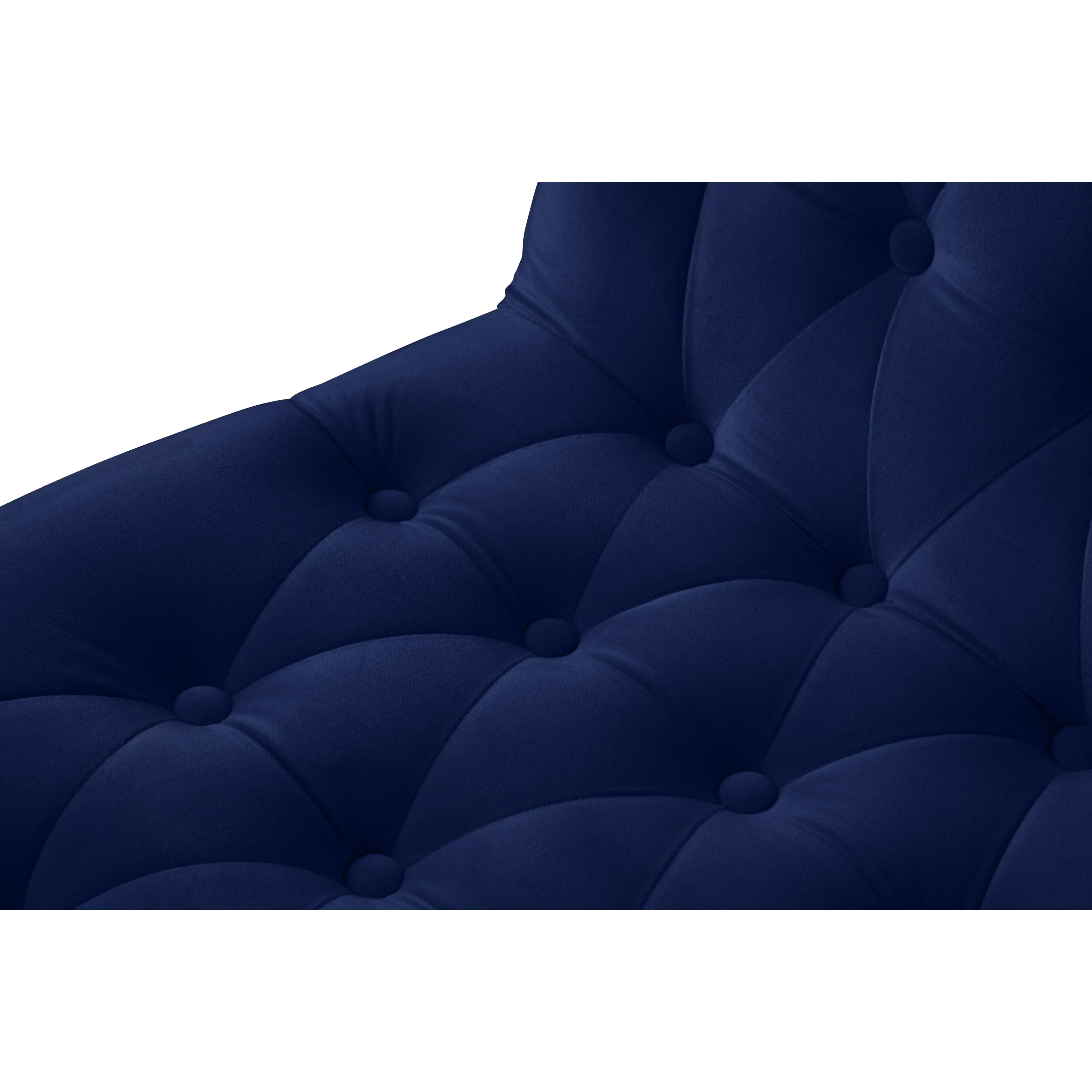 Meridian Curve Navy Velvet Dining Chair