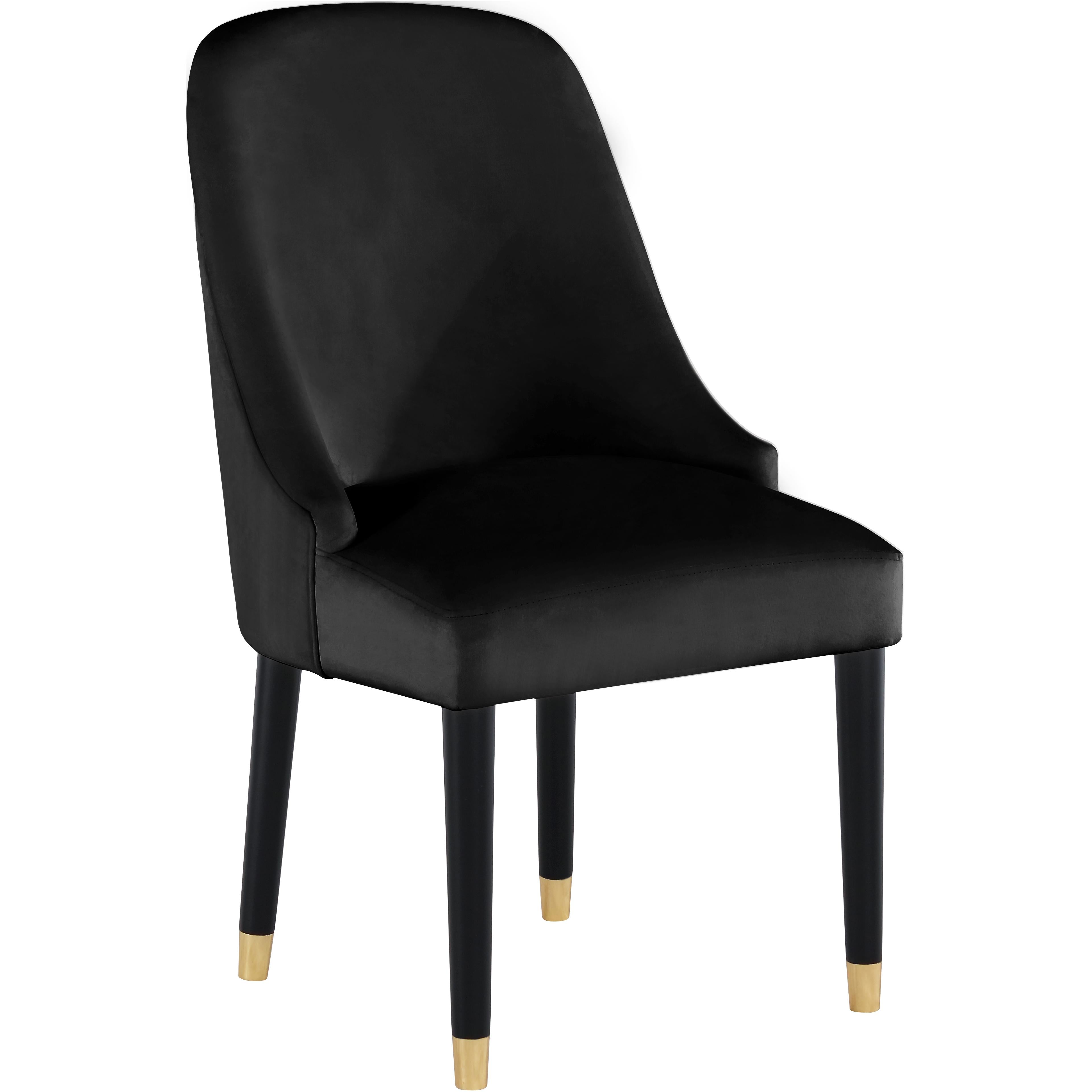 Meridian Omni Black Velvet Dining Chair