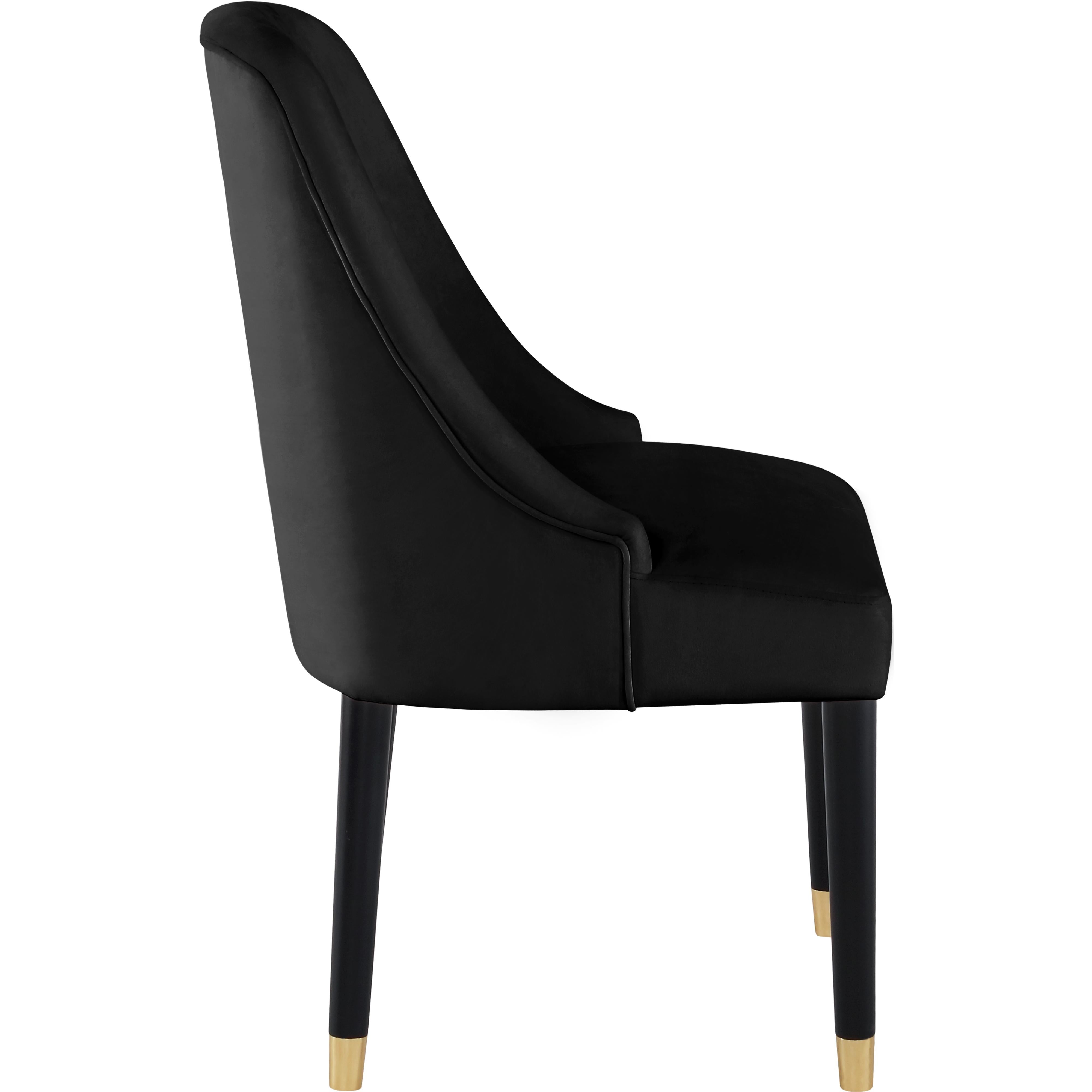 Meridian Omni Black Velvet Dining Chair