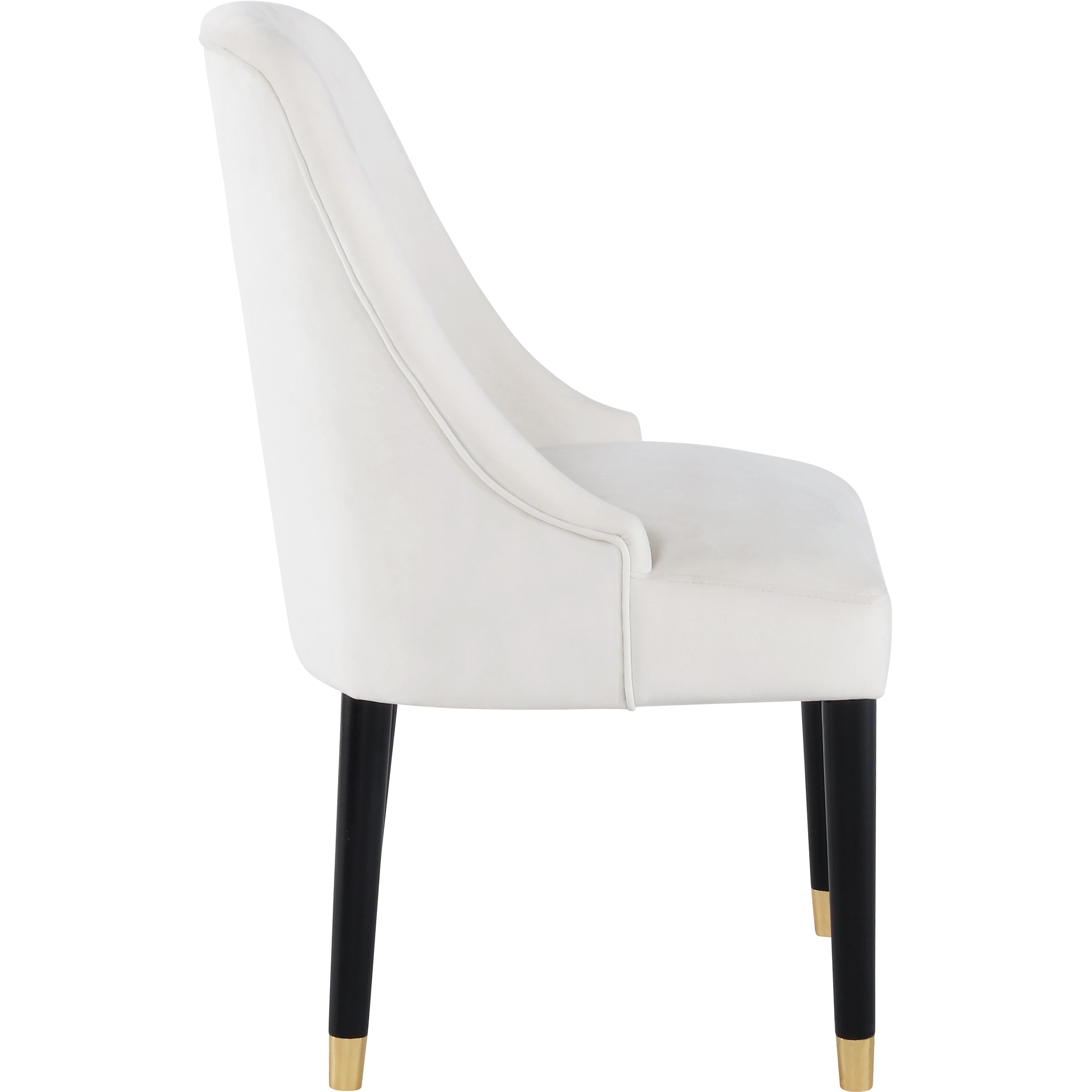Meridian Omni Cream Velvet Dining Chair