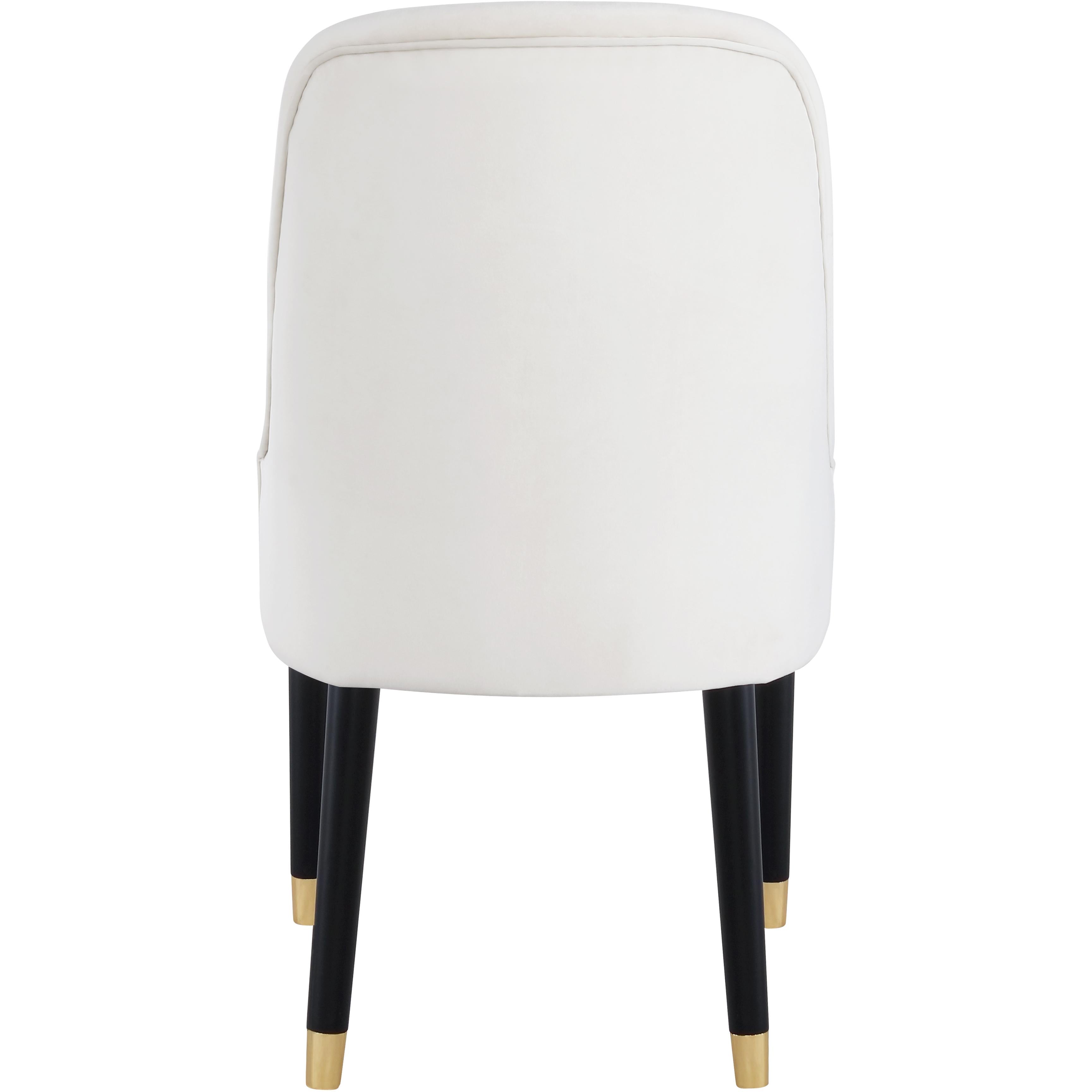 Meridian Omni Cream Velvet Dining Chair