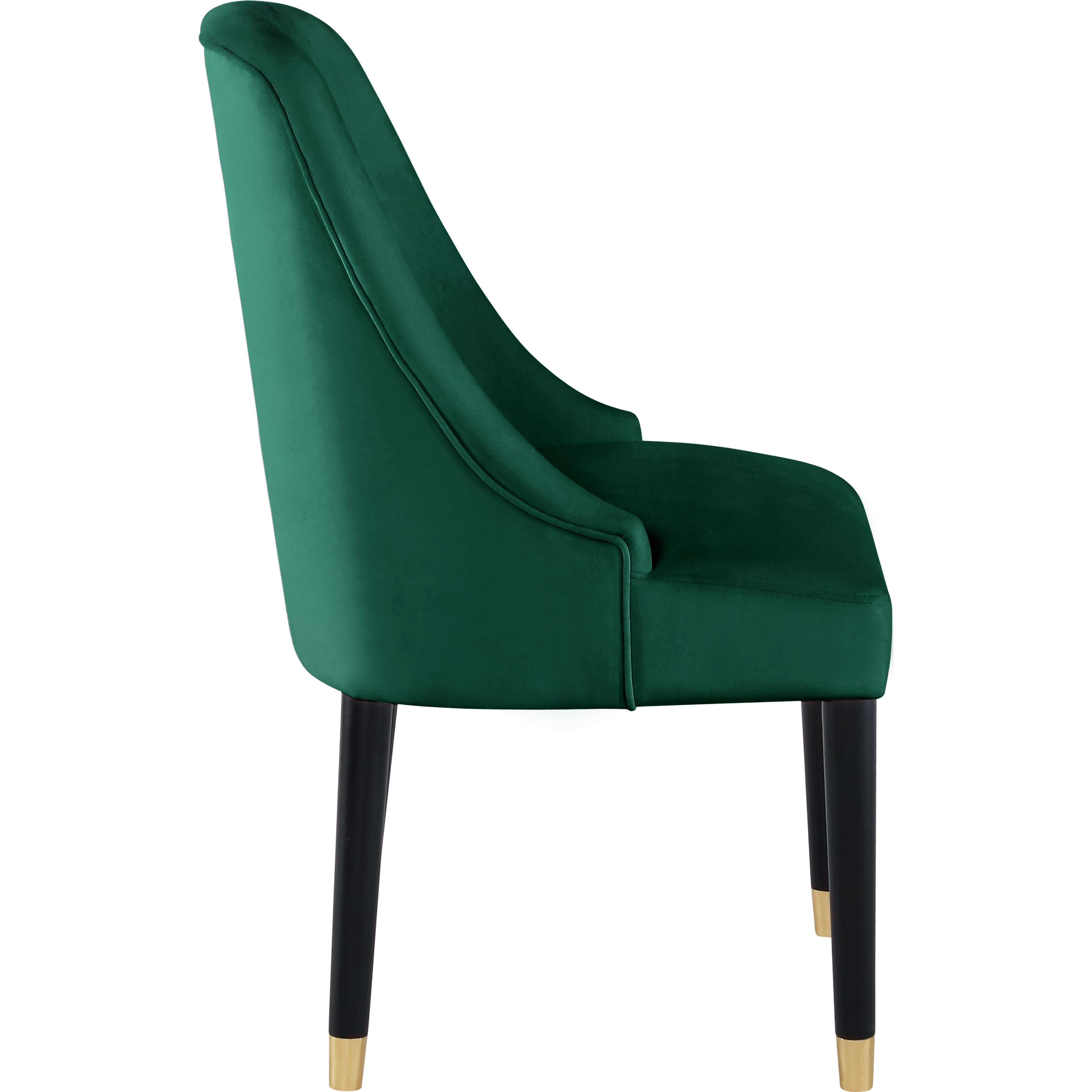 Meridian Omni Green Velvet Dining Chair