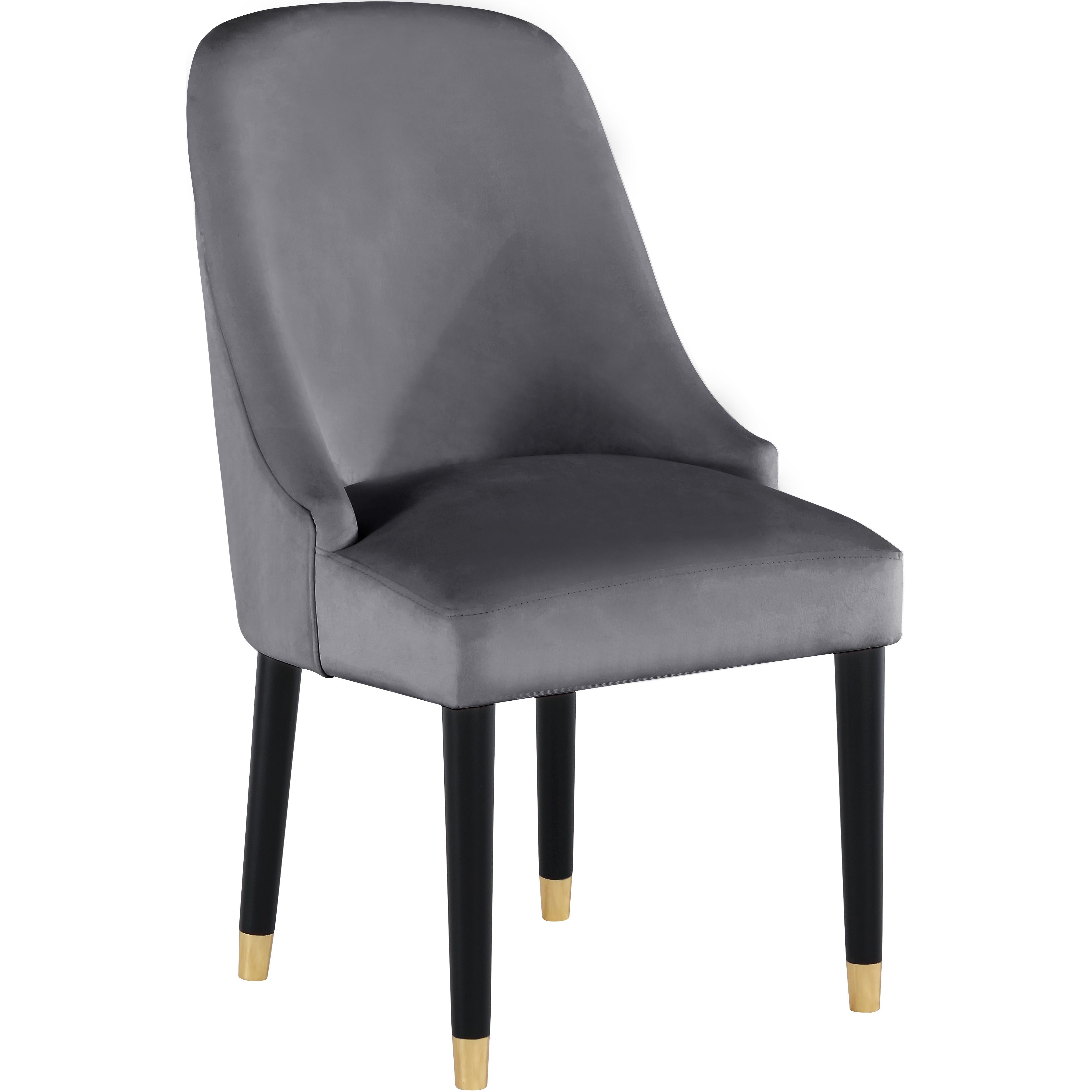 Meridian Omni Grey Velvet Dining Chair