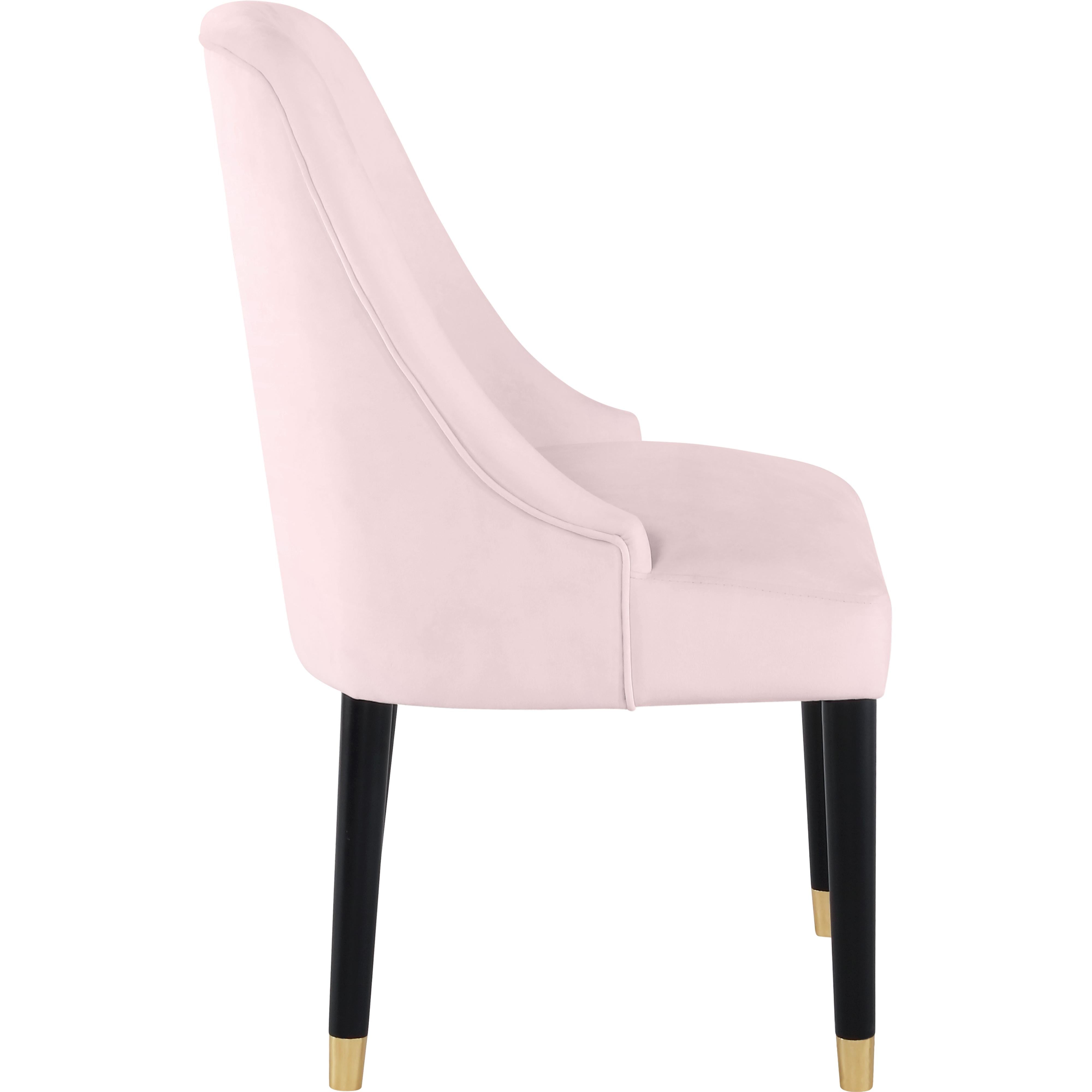 Meridian Omni Pink Velvet Dining Chair