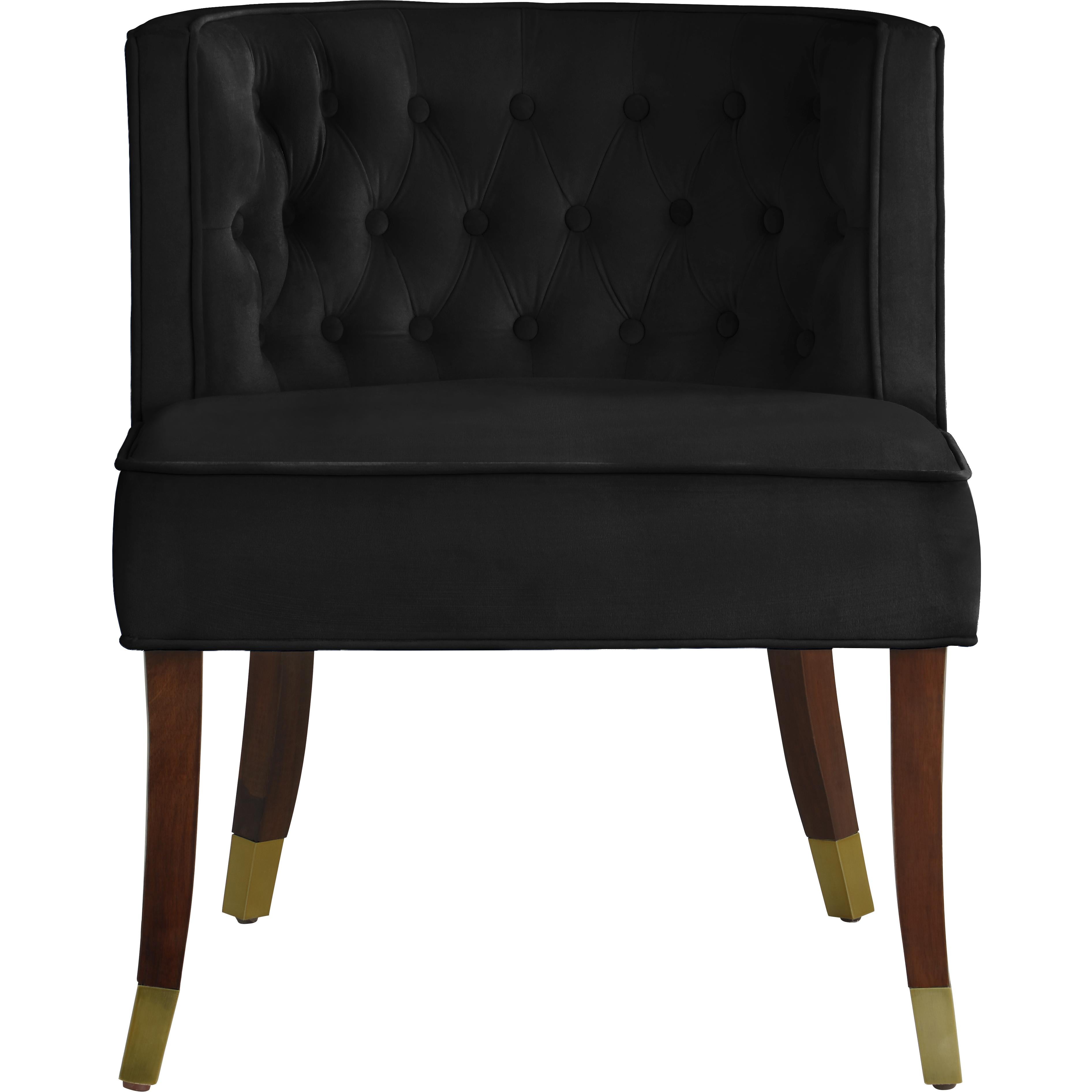 Meridian Perry Black Velvet Dining Chair