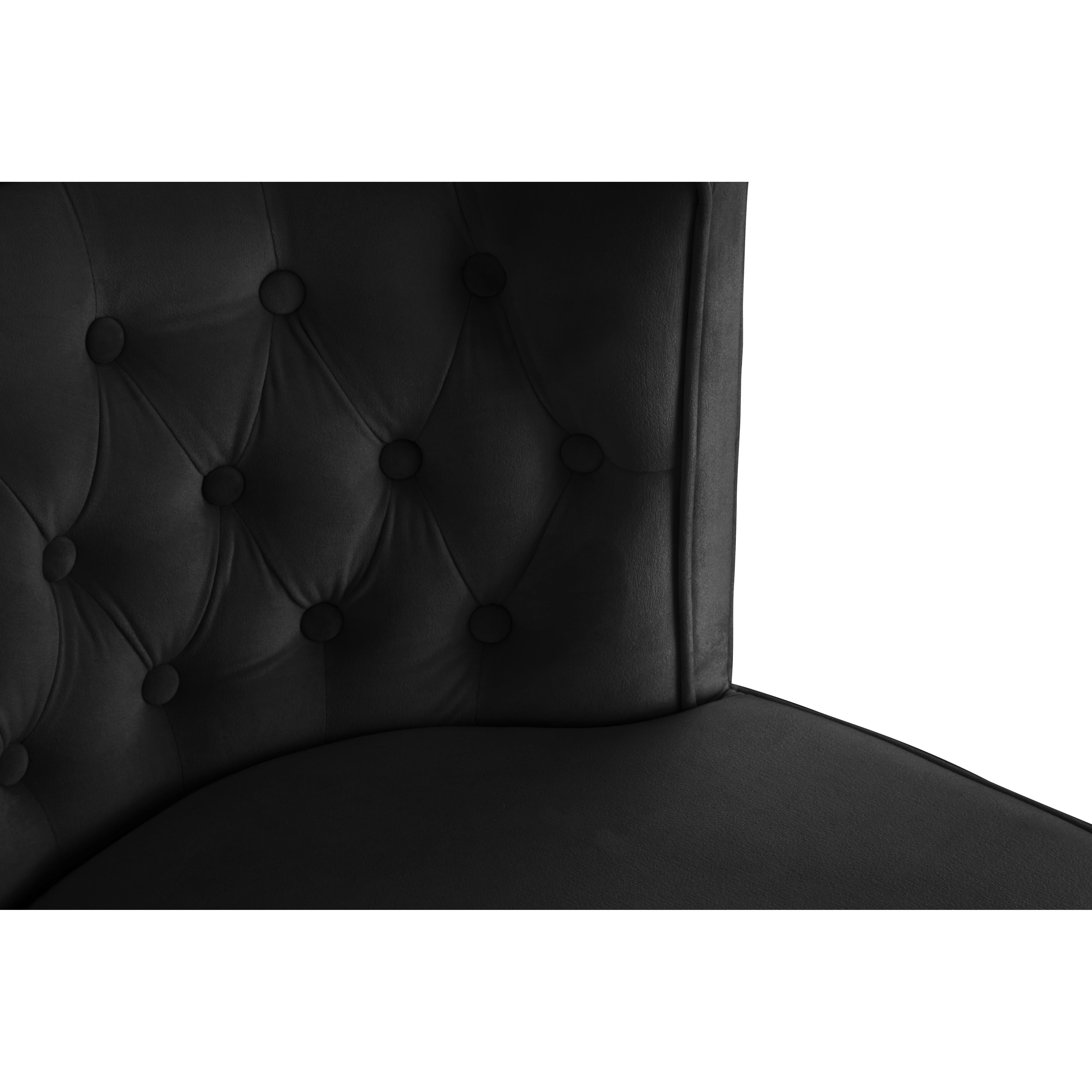 Meridian Perry Black Velvet Dining Chair