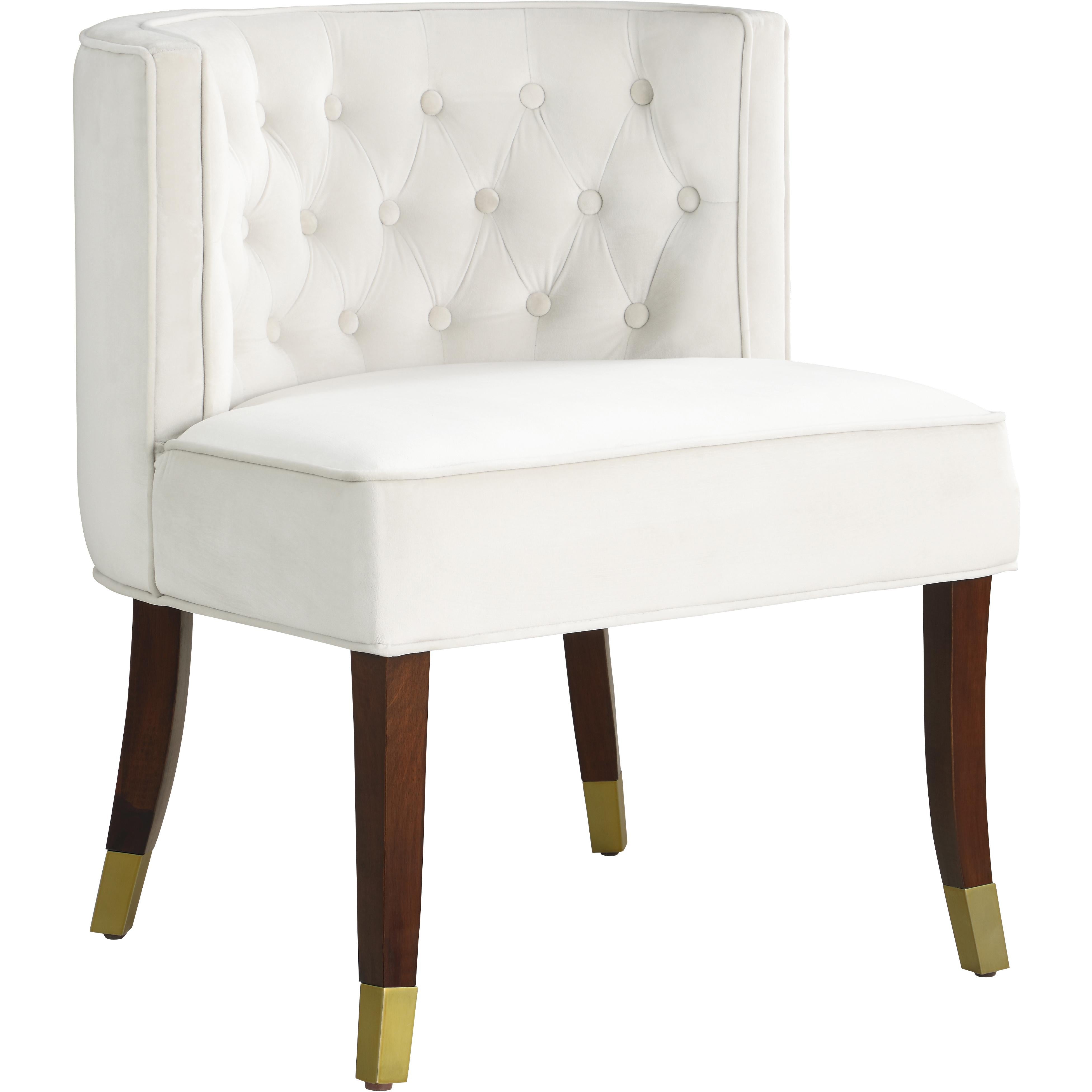 Meridian Perry Cream Velvet Dining Chair
