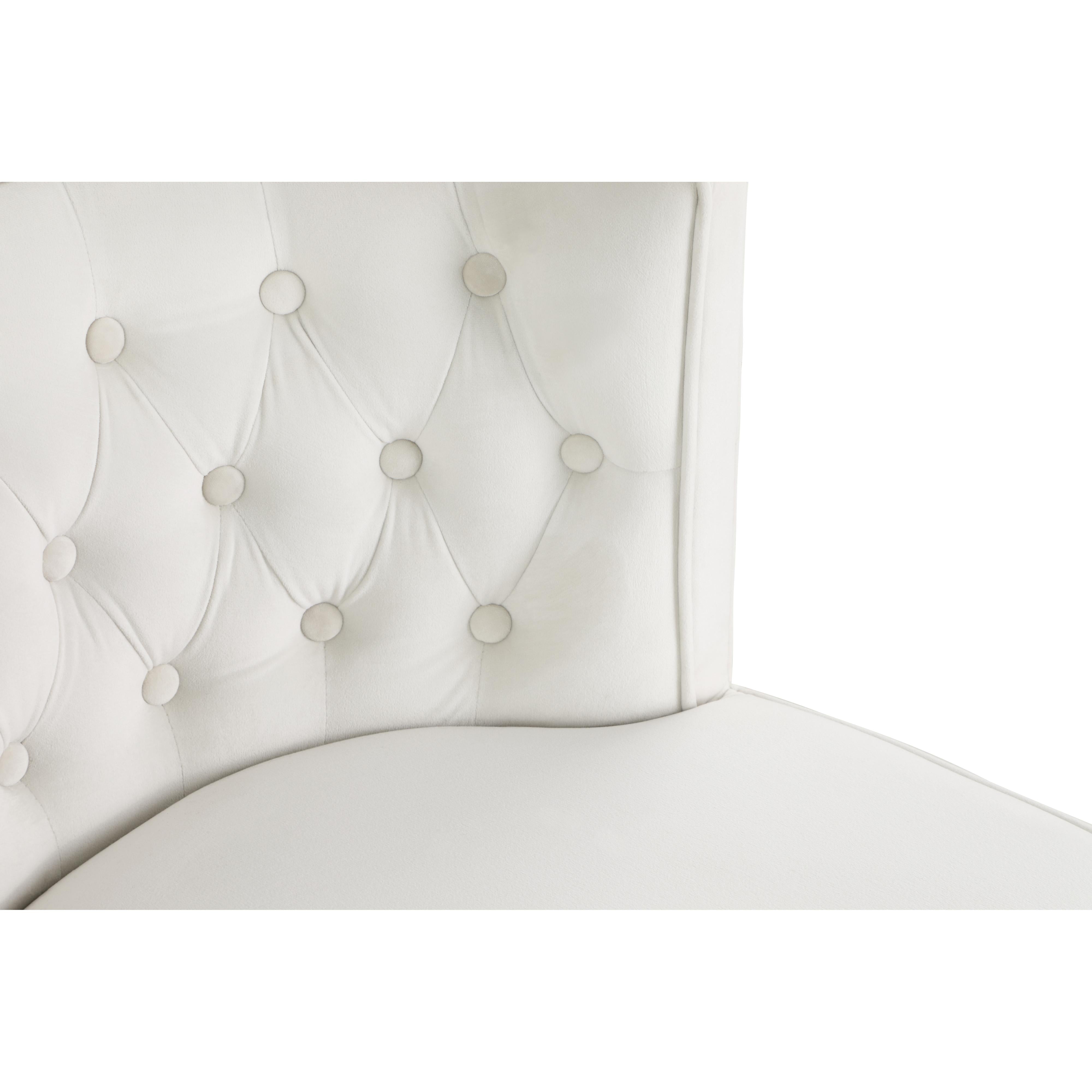 Meridian Perry Cream Velvet Dining Chair