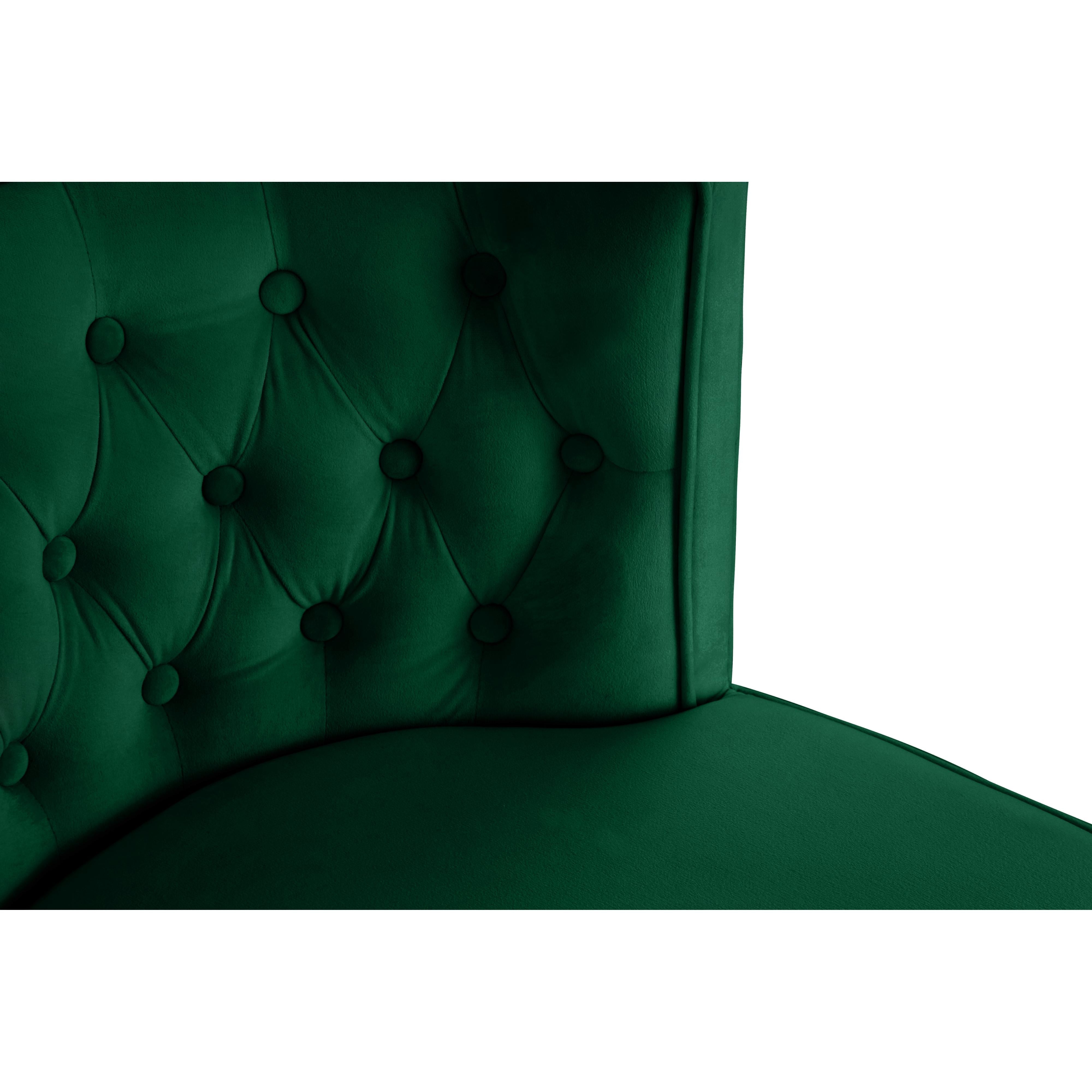 Meridian Perry Green Velvet Dining Chair