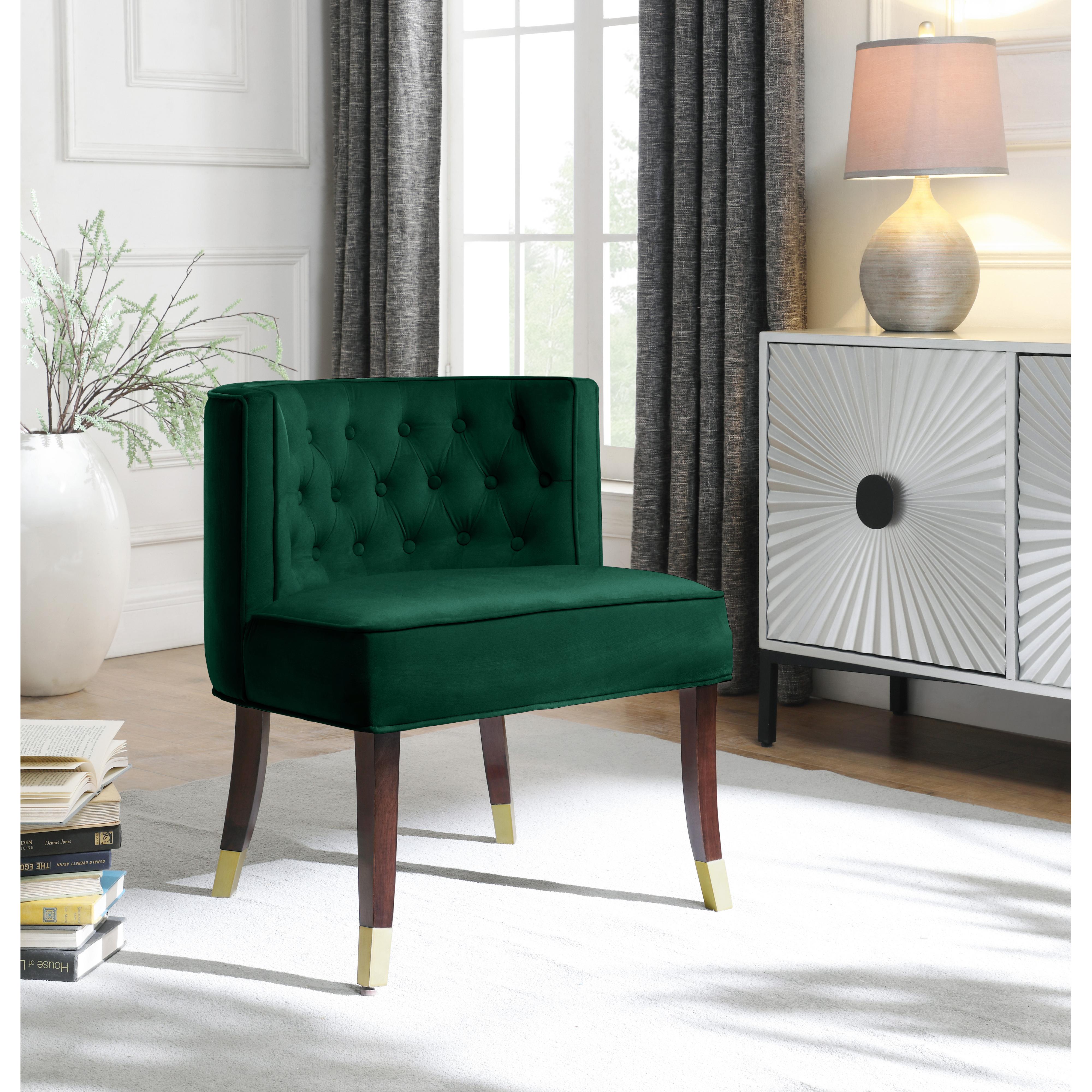 Meridian Perry Green Velvet Dining Chair