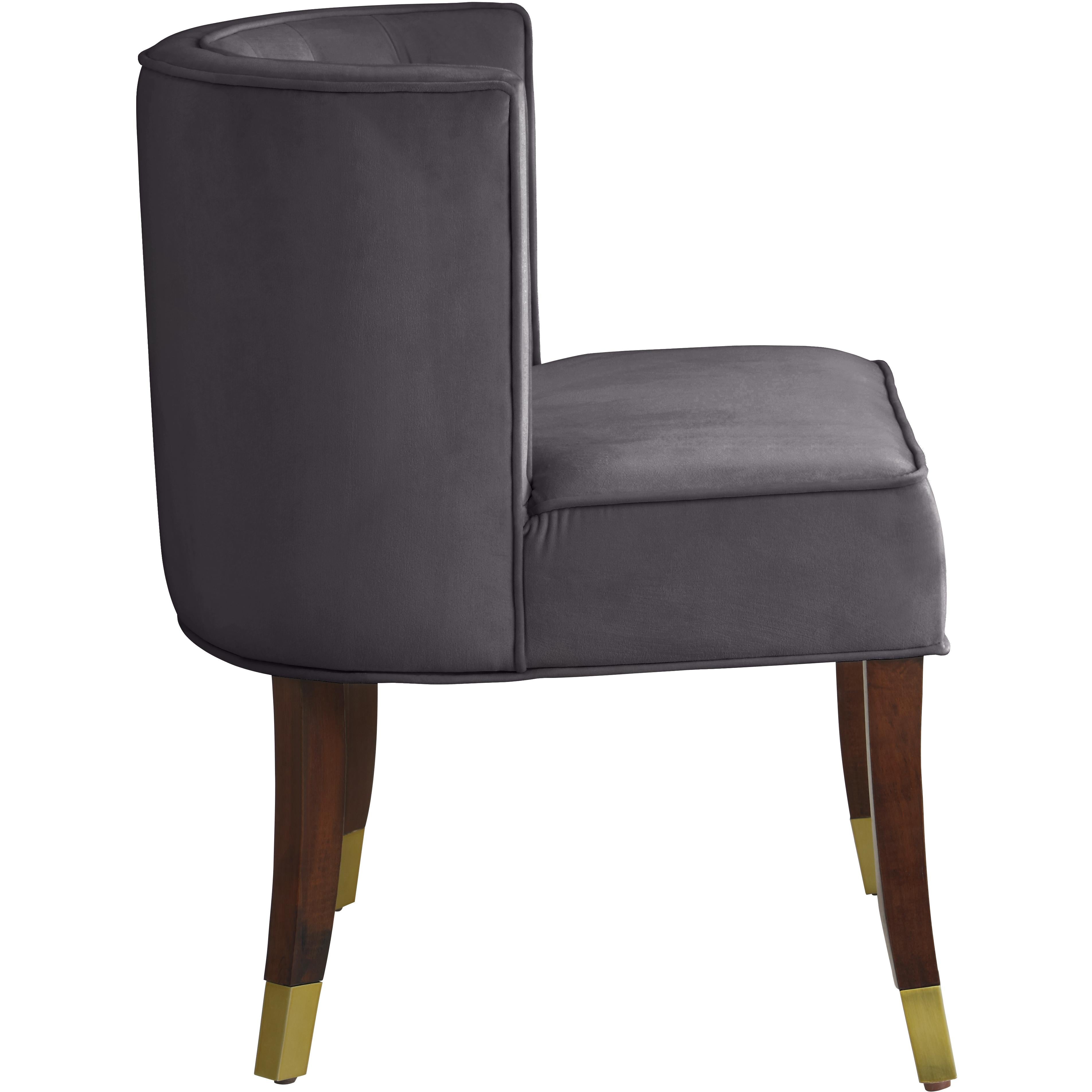 Meridian Perry Grey Velvet Dining Chair