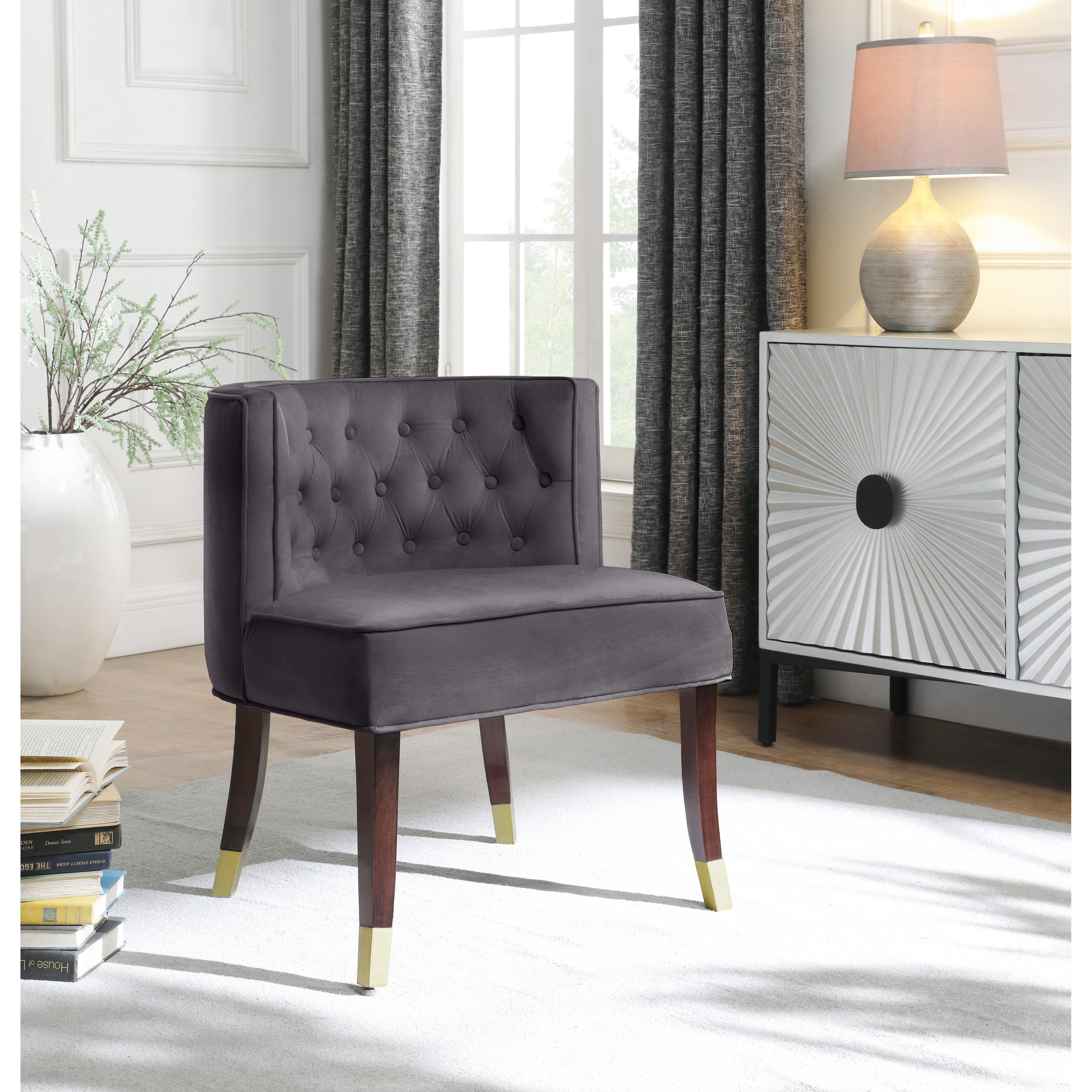 Meridian Perry Grey Velvet Dining Chair