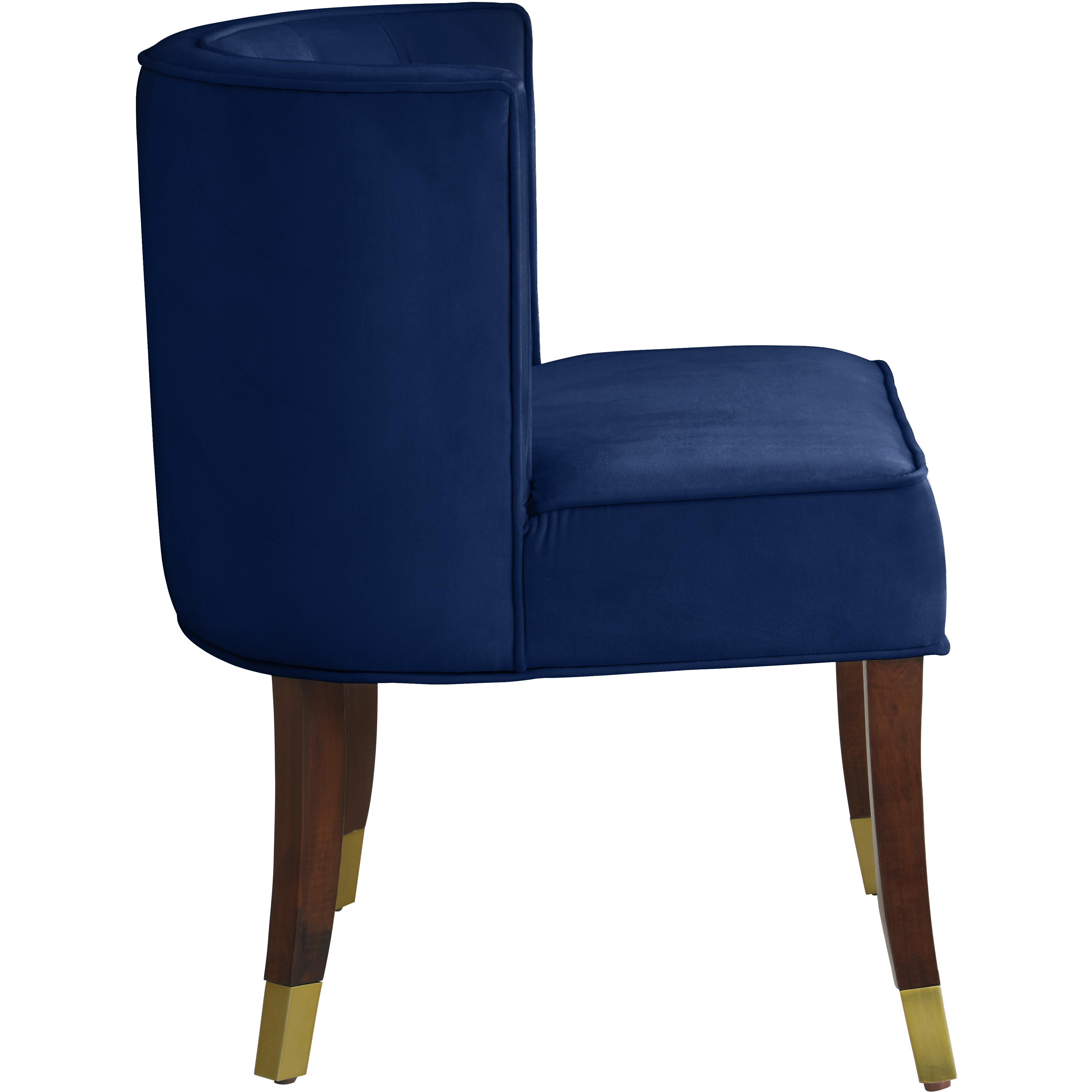 Meridian Perry Navy Velvet Dining Chair