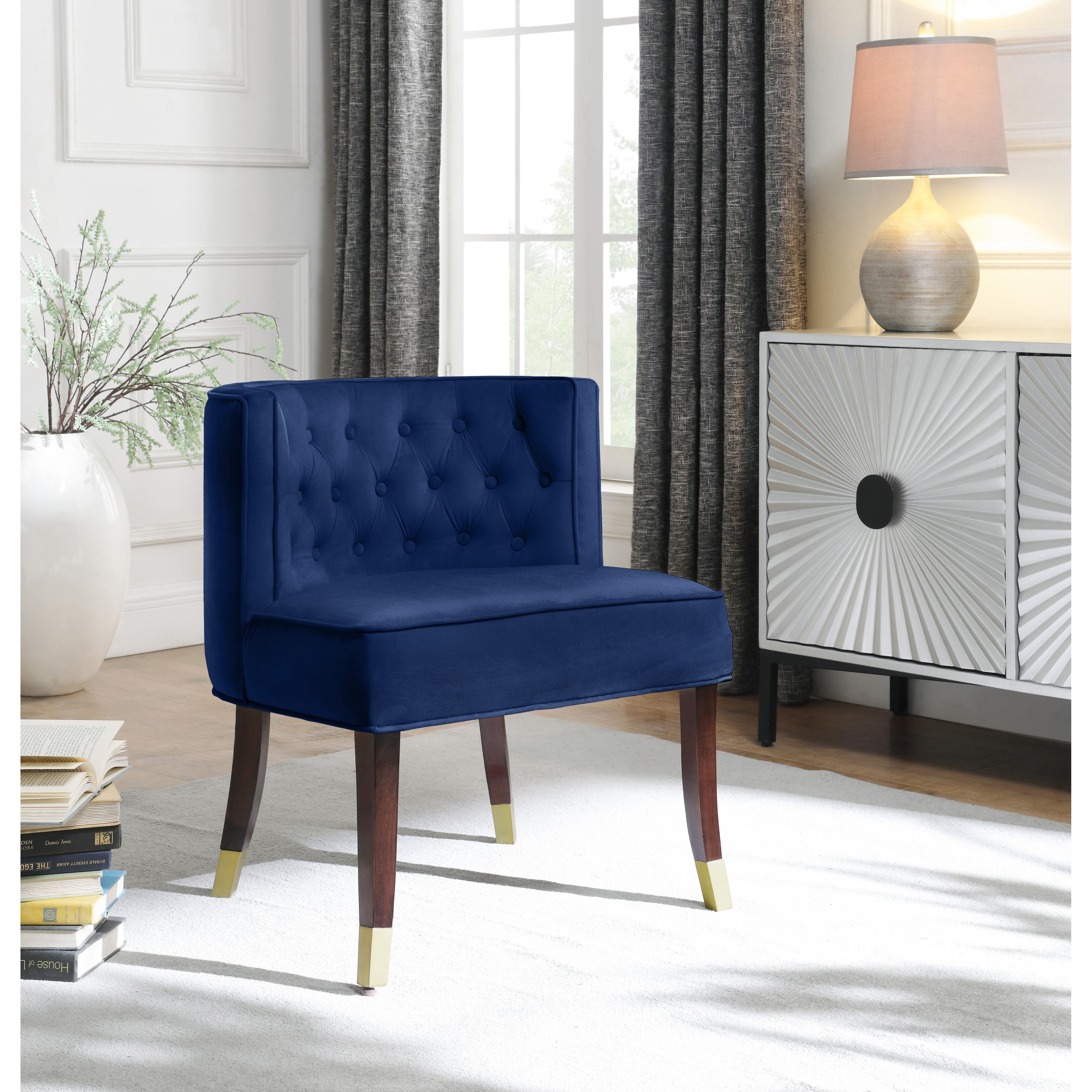 Meridian Perry Navy Velvet Dining Chair