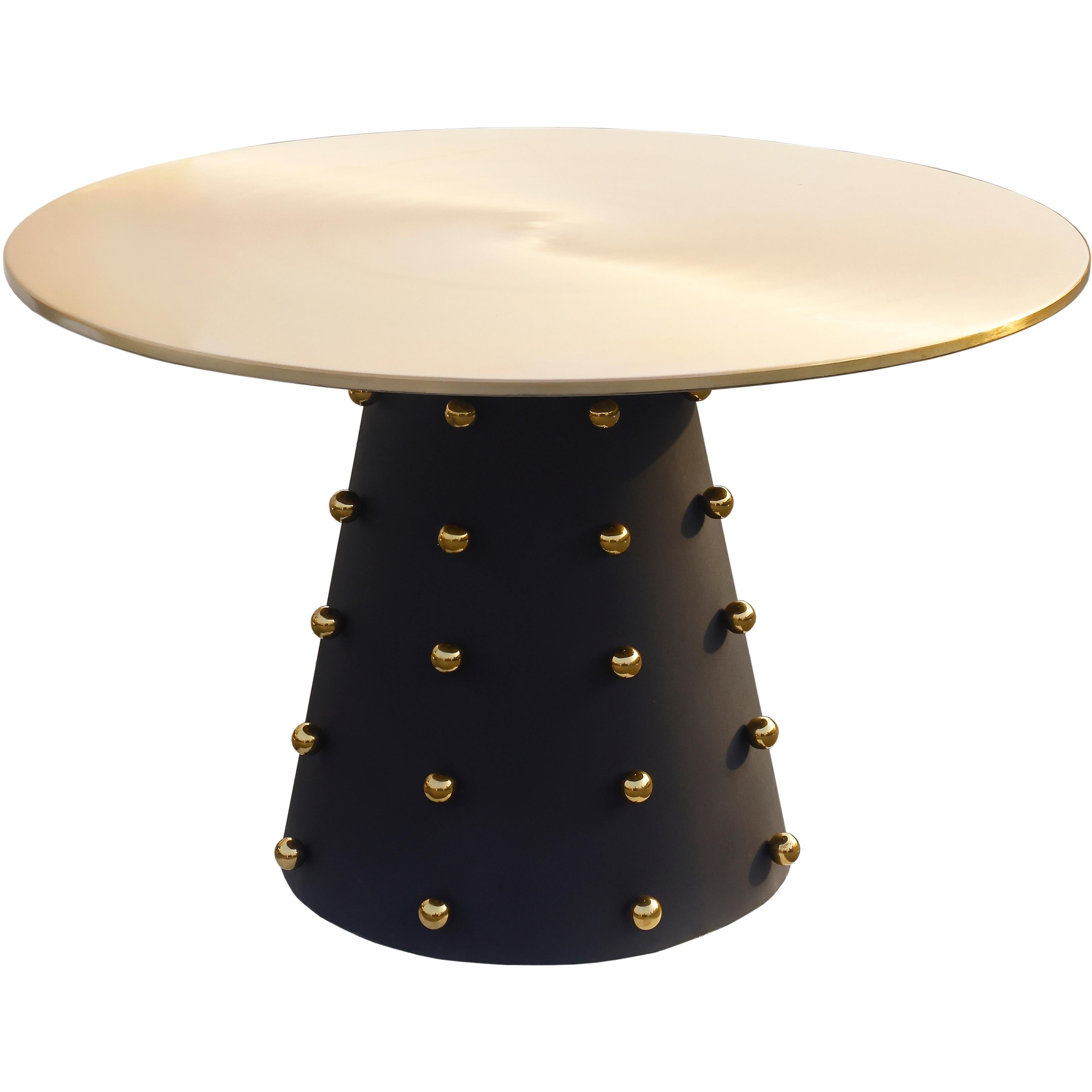Meridian Raven Black / Gold Dining Table