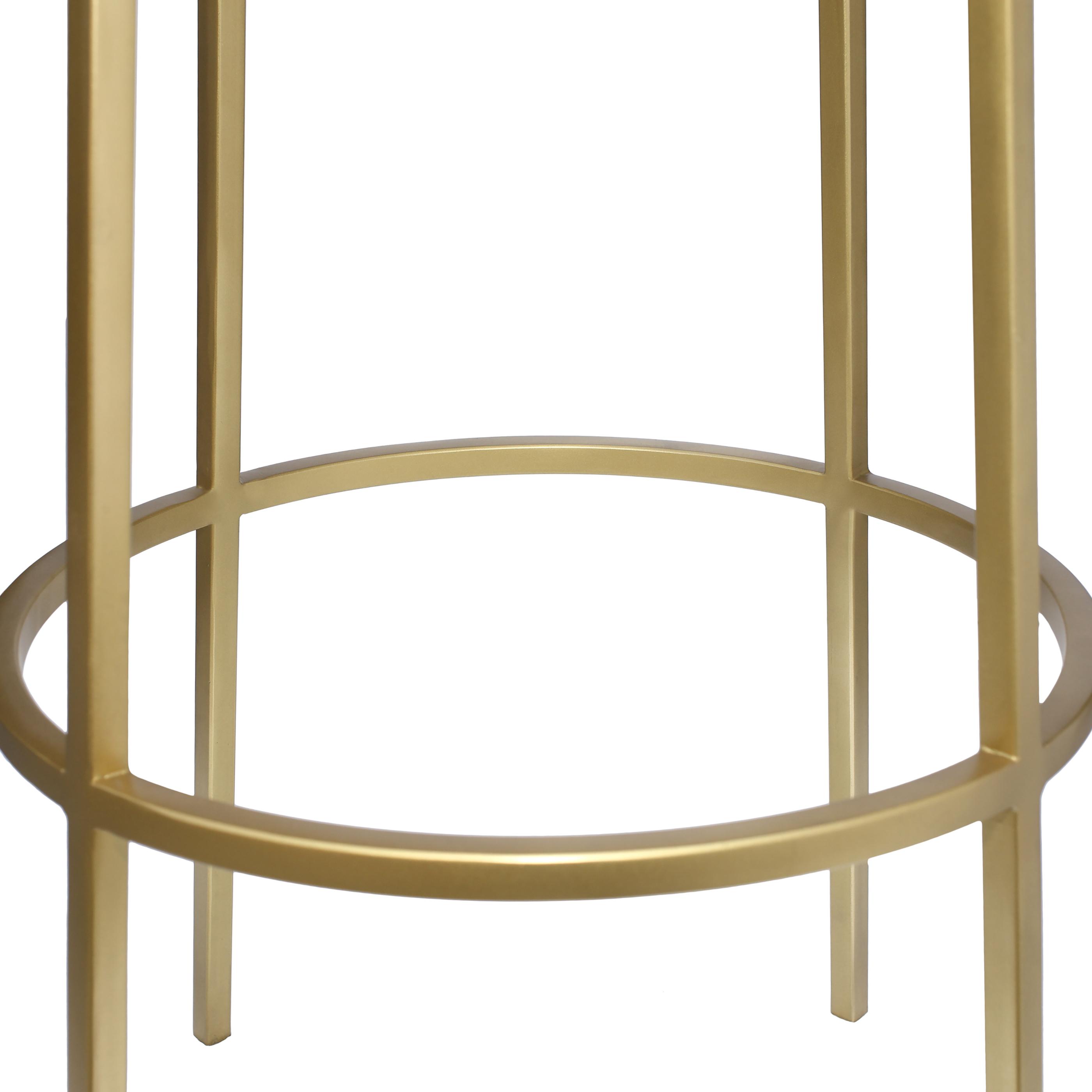 Meridian Tyson Gold Iron Bar Stool