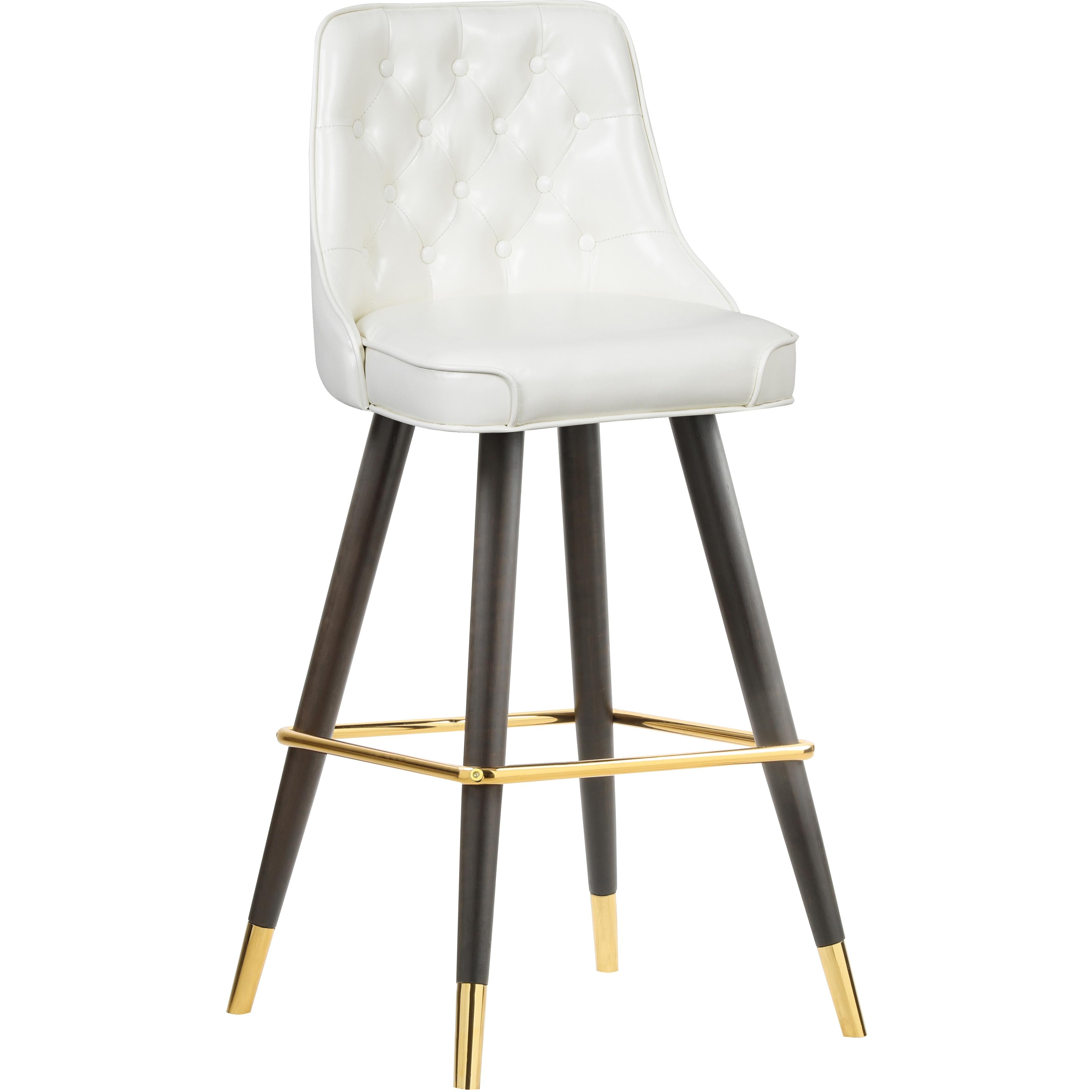 Meridian Portnoy White Vegan Leather Counter/Bar Stool