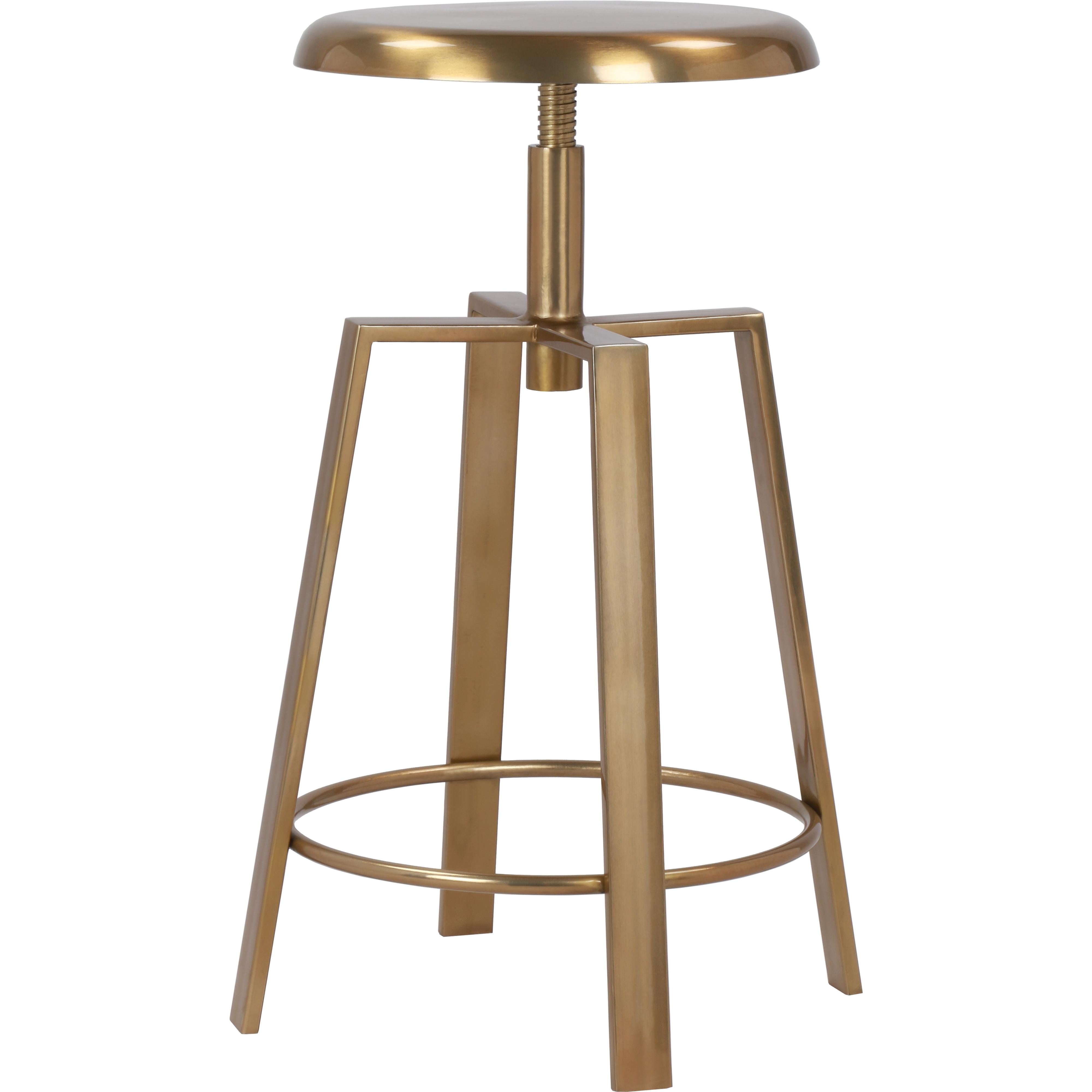 Meridian Lang Gold Iron Counter/Bar Stool
