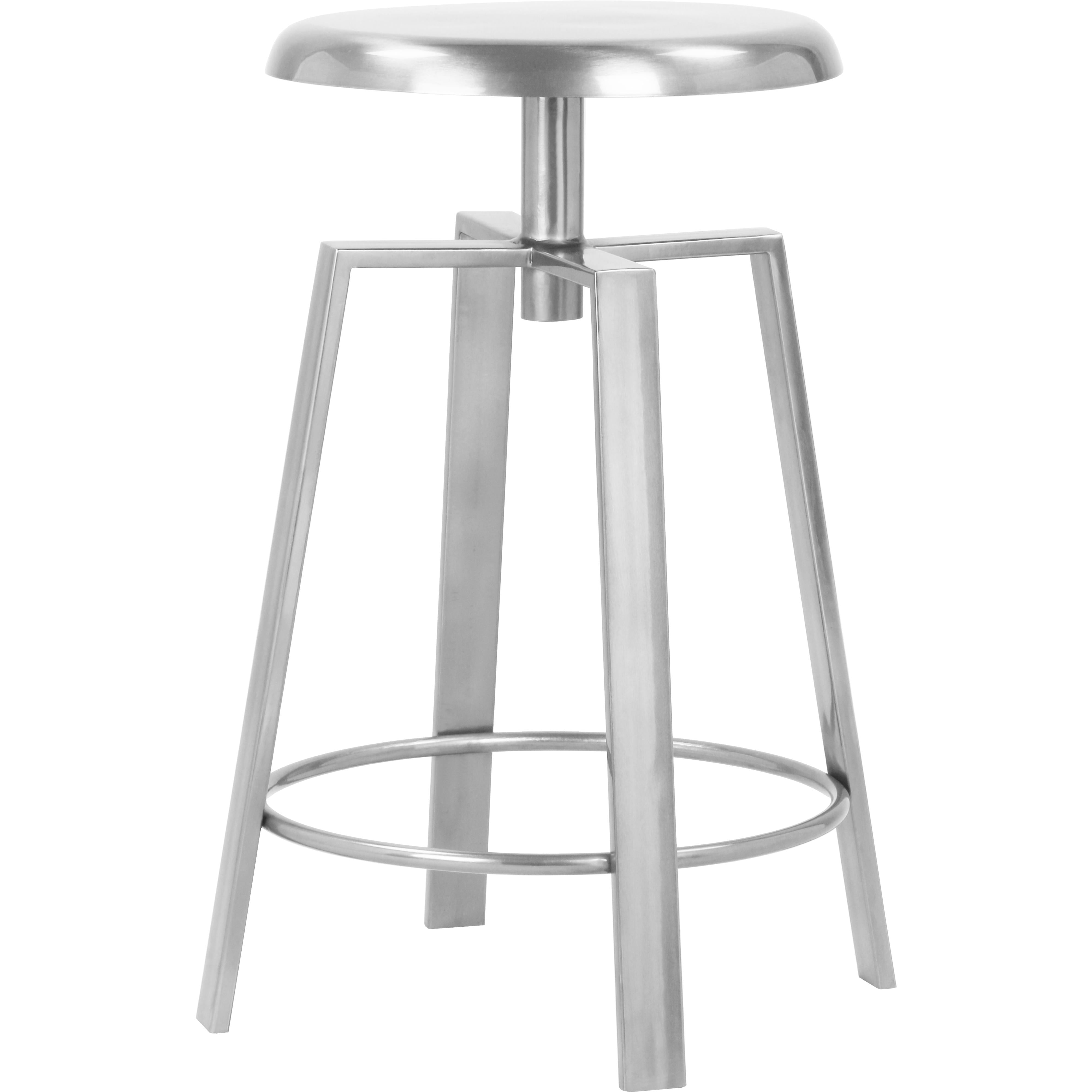Meridian Lang Silver Iron Counter/Bar Stool