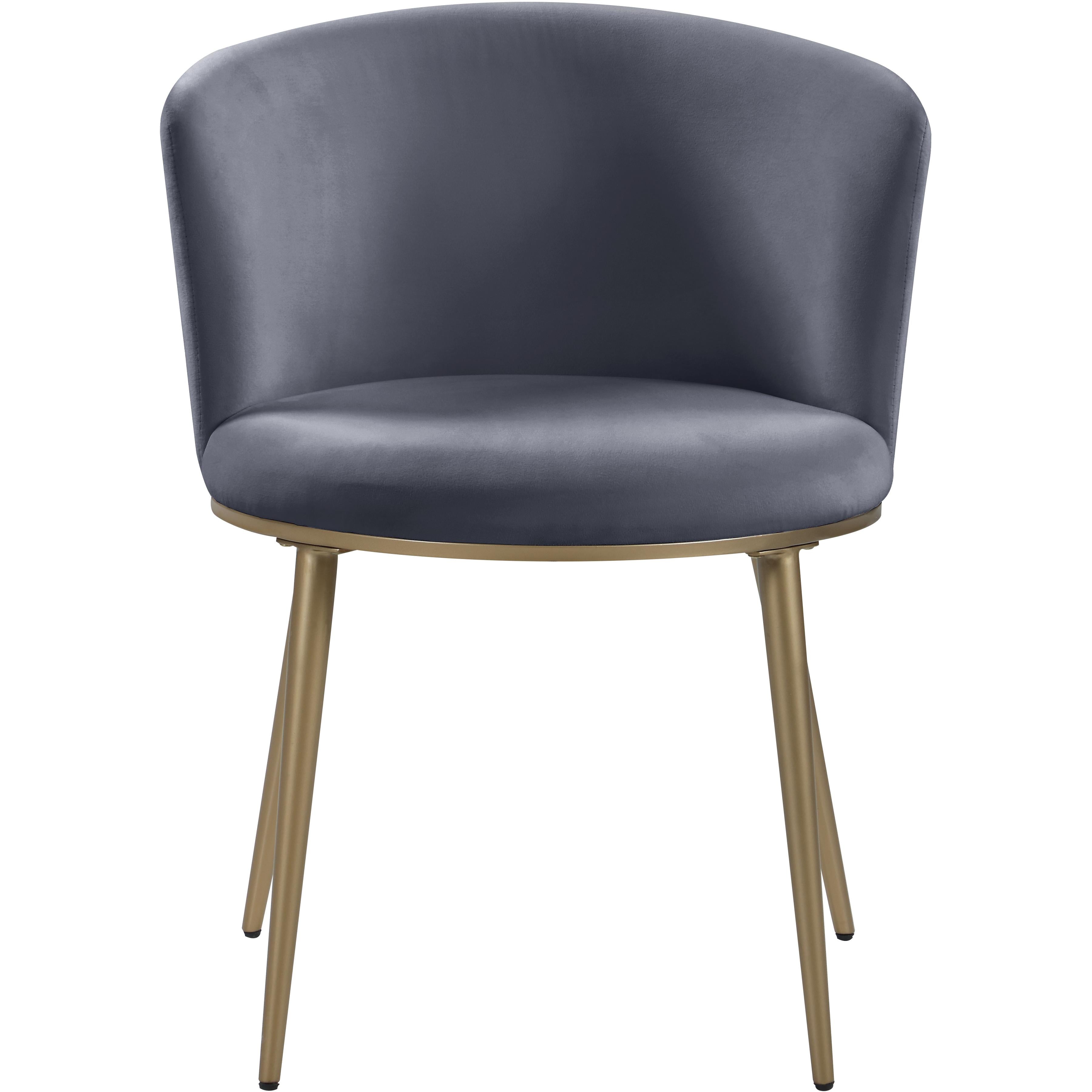 Meridian Skylar Grey Velvet Dining Chair