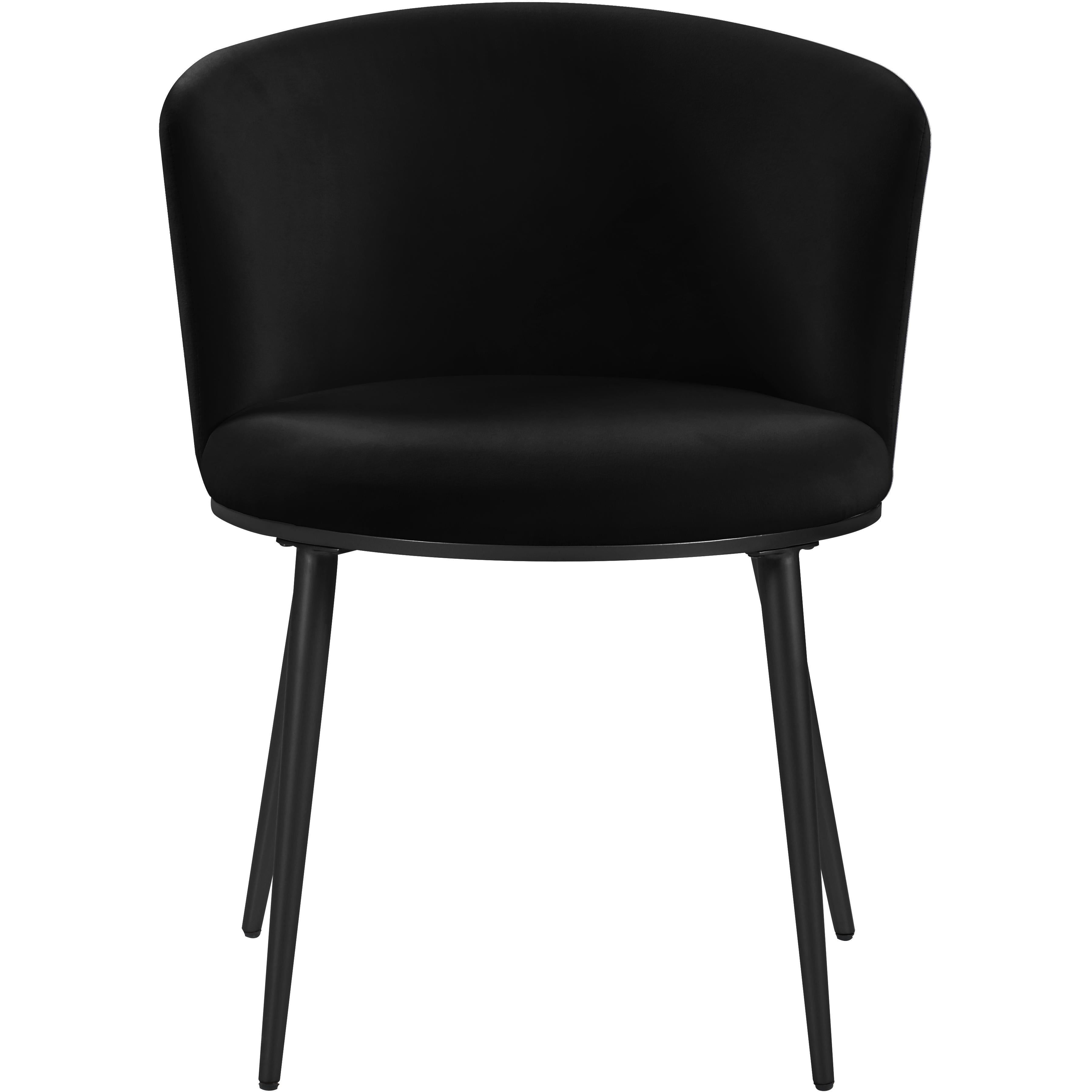 Meridian Skylar Black Velvet Dining Chair