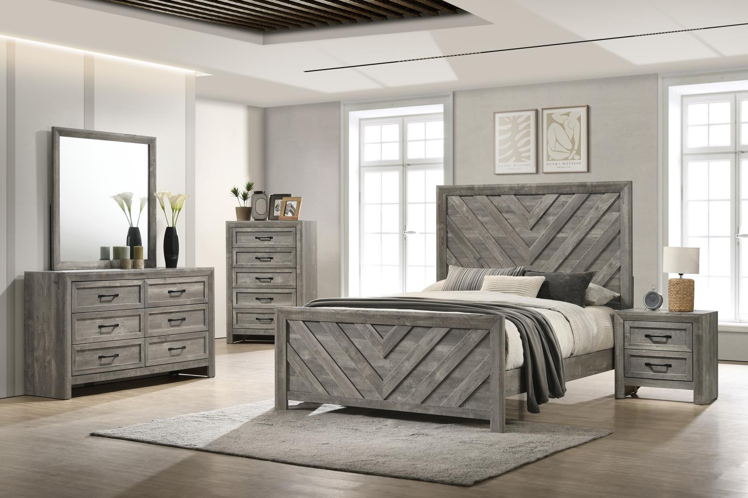 B402 Gray Nightstand — 24-Inch Wide