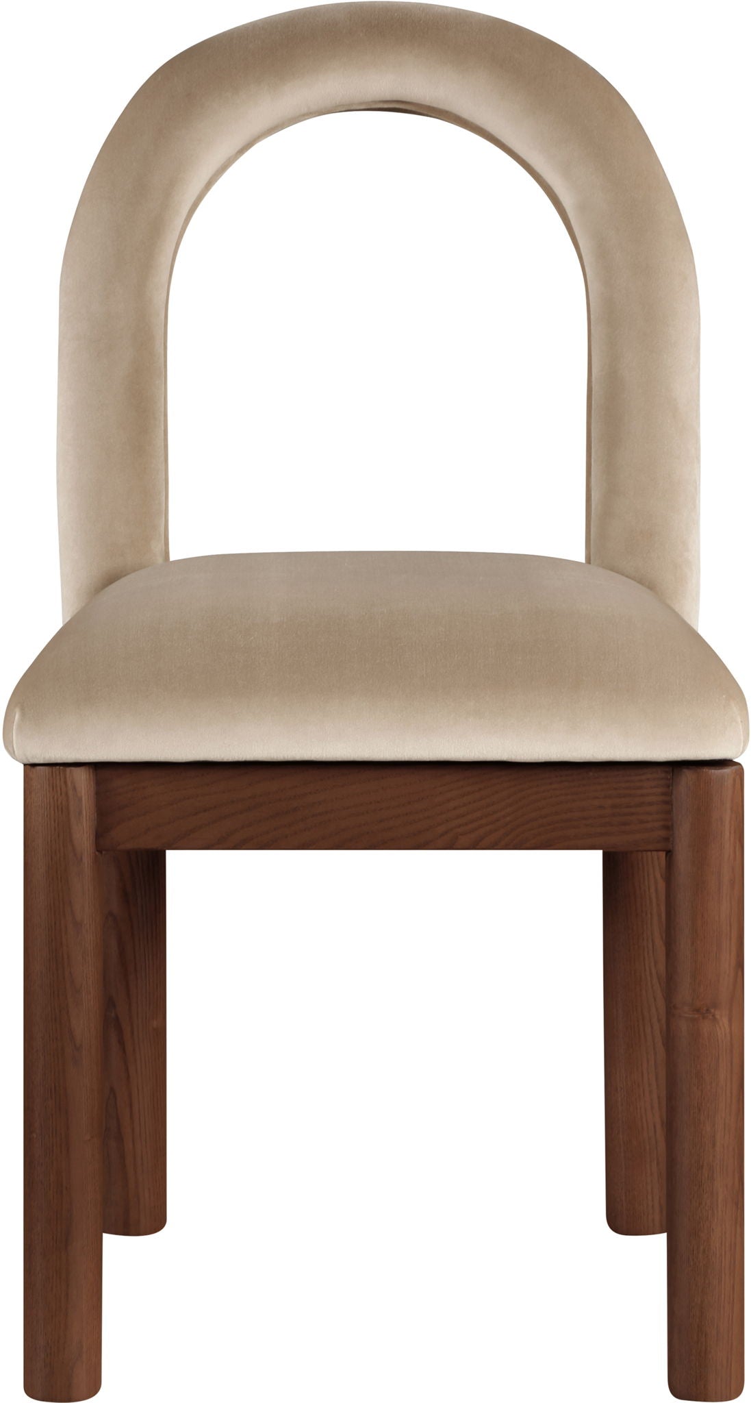 Conrad - Velvet Dining Chair with Brown Legs