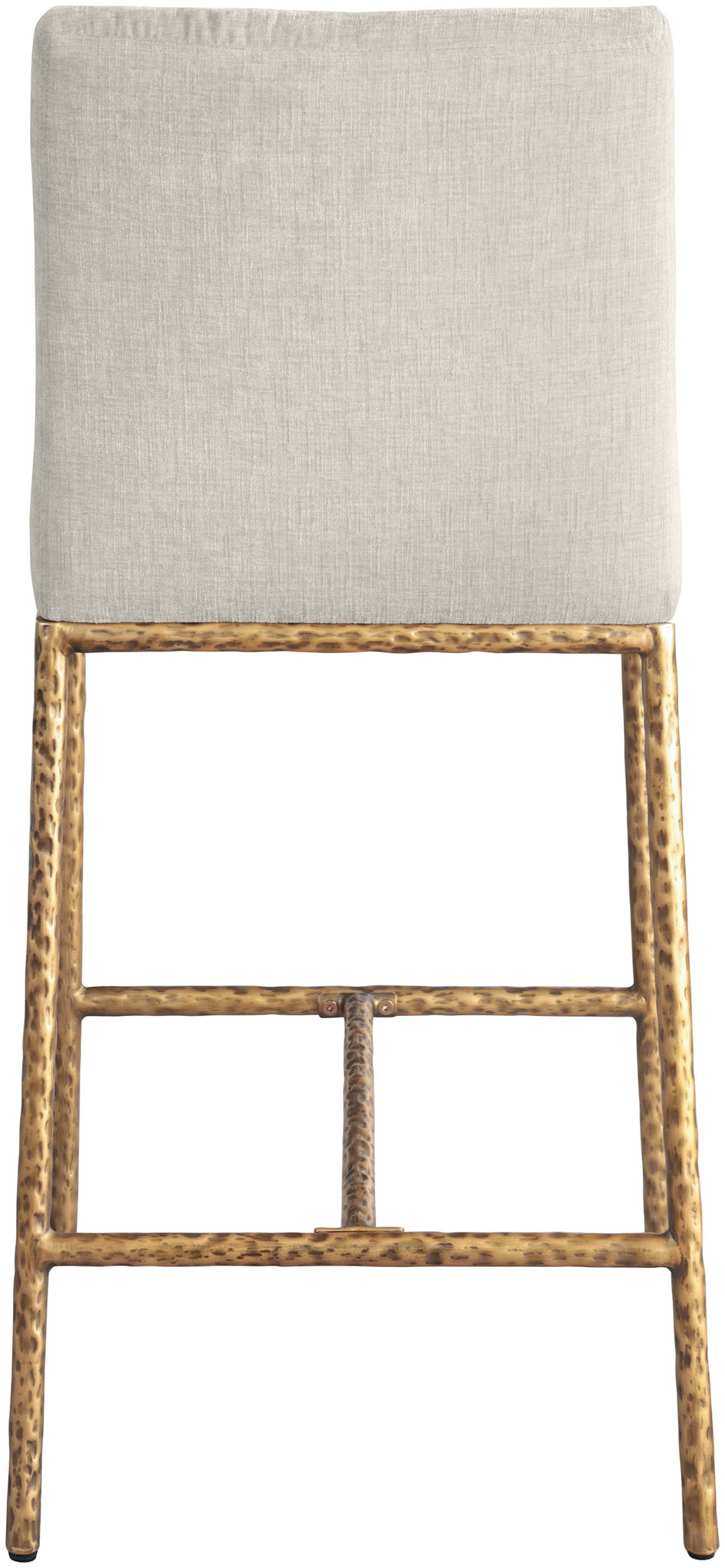 Reeves - Chenille Fabric Upholstered Counter Stool (Set of 2) with Gold Base