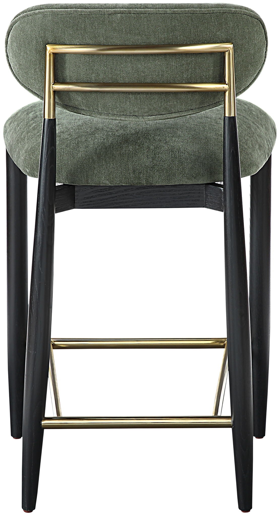 Riccio Fabric Counter Stool with Black Frame