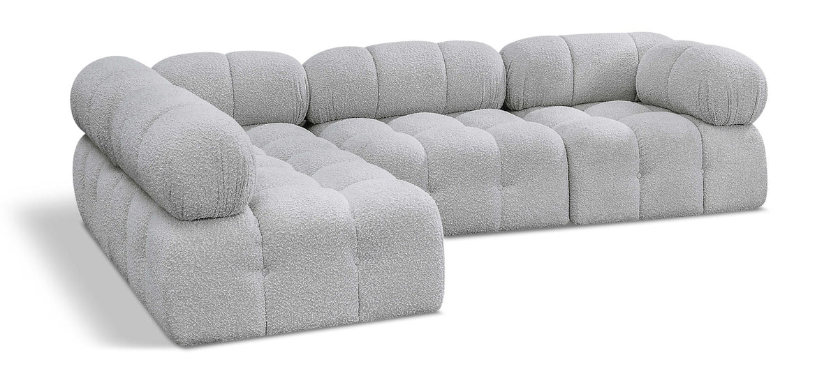 Ames Boucle Modular Sectional — 4-Piece Sectional — Grey