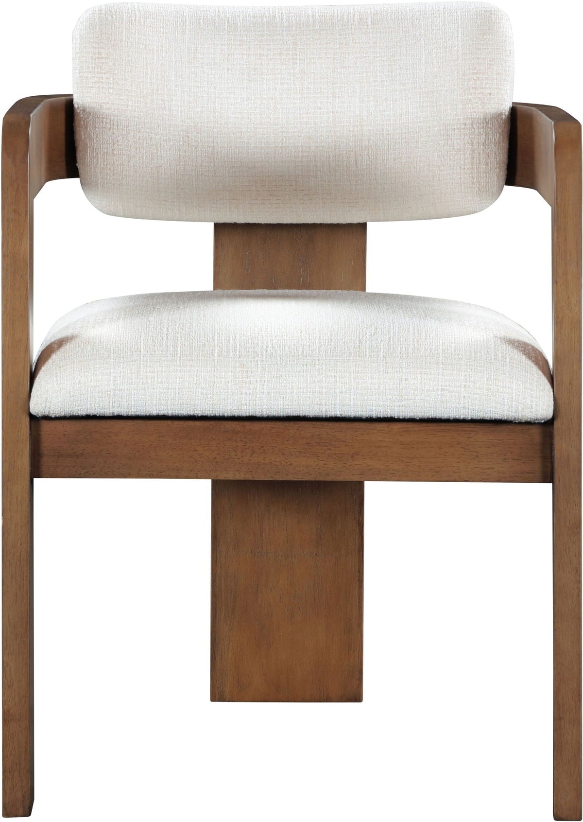 Sacha - Linen Dining Chair (Set of 2) with Brown Base