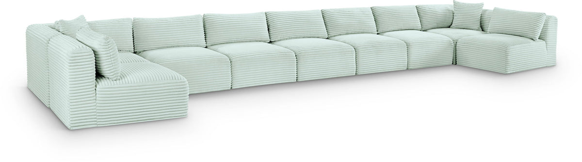 Shaggy Modular Sectional — 9-Piece Sectional — Mint